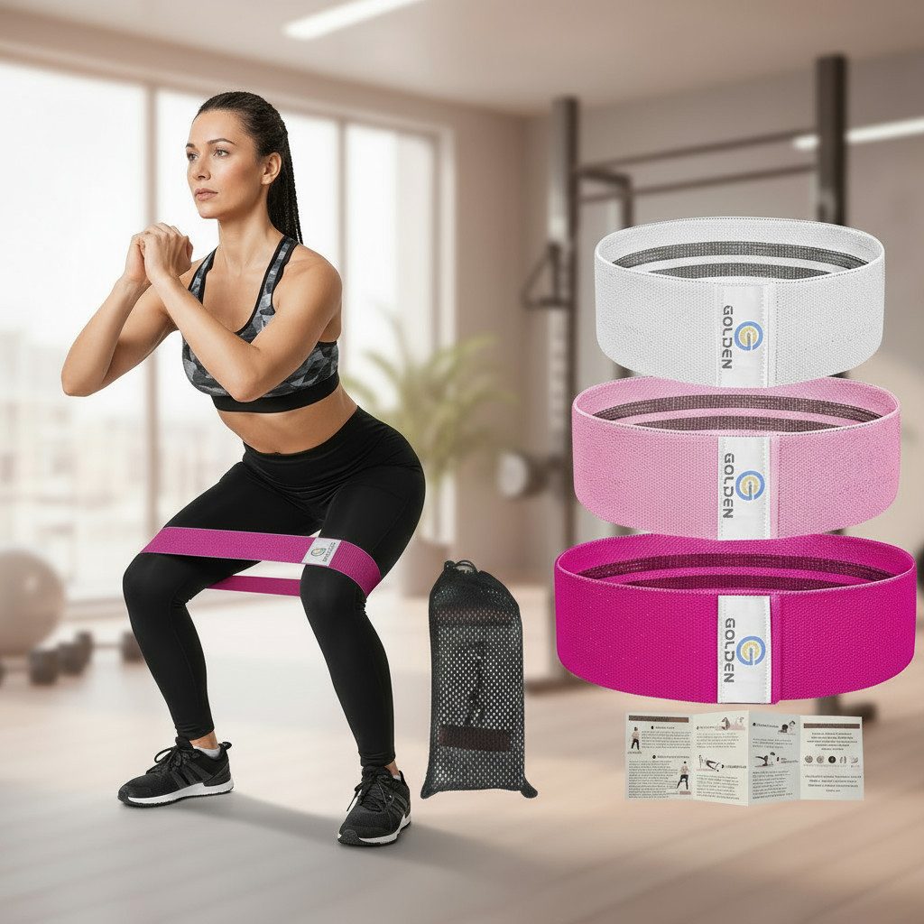 GOLDEN Trainingsbänder Fitnessband Hüftbänder Übungsband Sportband Widerstandsbänder Training