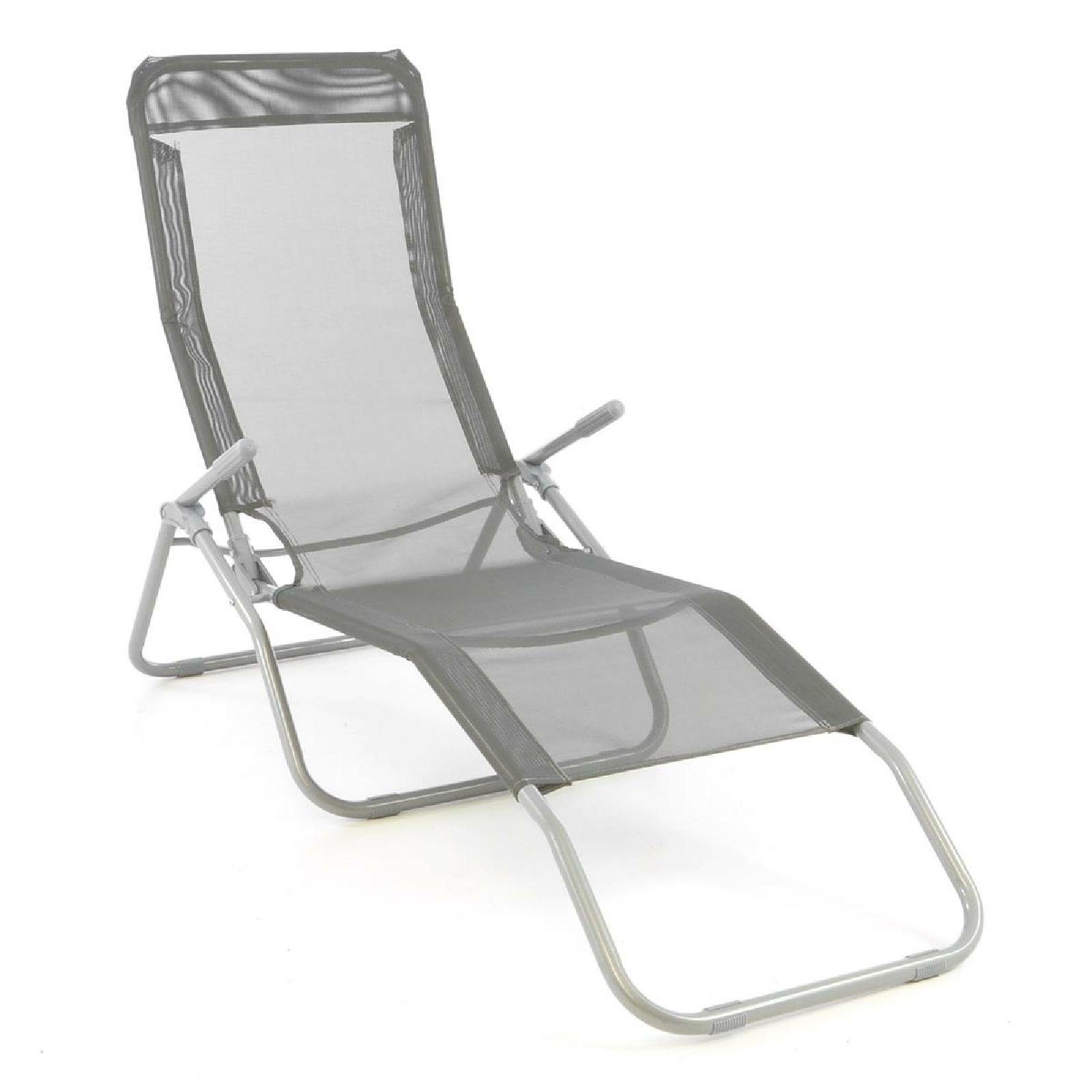 VCM Gartenliege Camping-Liege Grau günstig online kaufen
