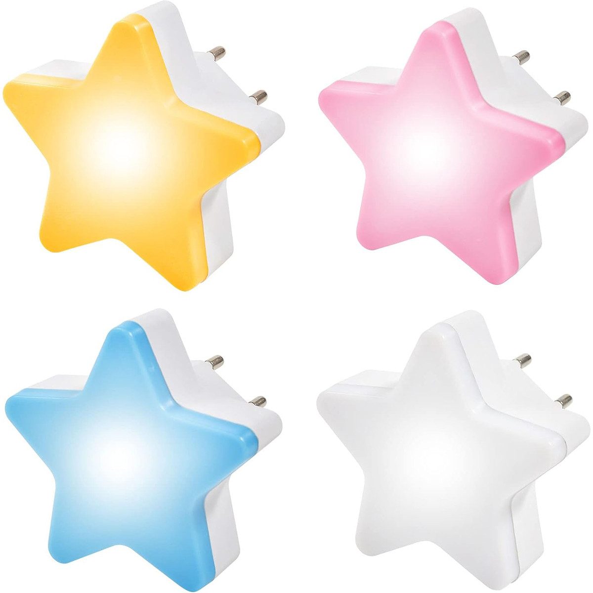 Welikera Nachtlicht LED Stern/Schmetterling Nachtlicht, lichtempfindlich,für Steckdosen
