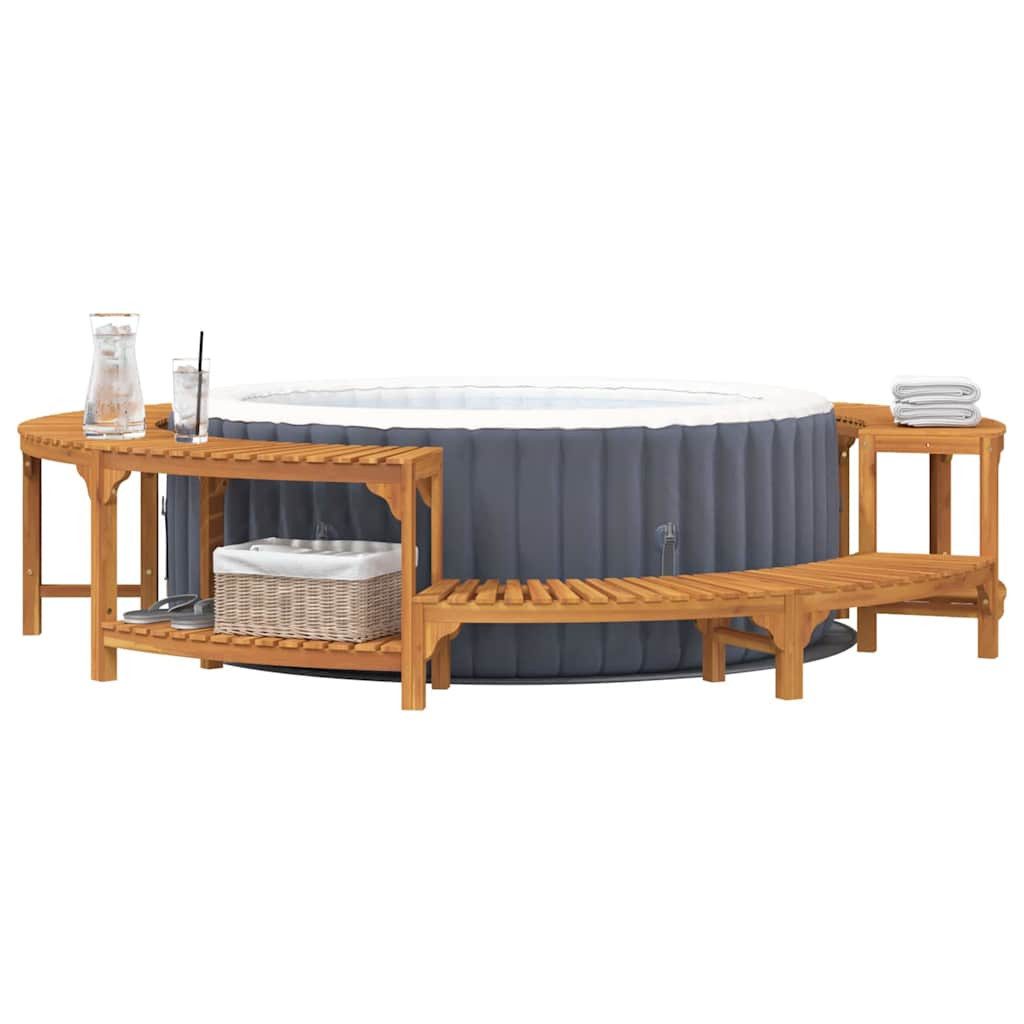 vidaXL Whirlpool 275 x 55,5 cm Whirlpool Hot Tub Umrandungen Braun Ø275 cm