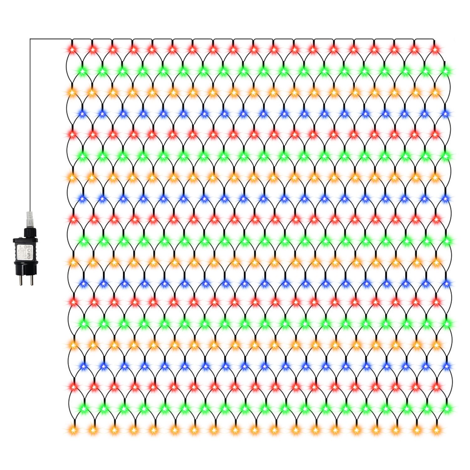 Clanmacy LED-Lichternetz LED-Lichtervorhang LED Lichternetz Netzlicht Deko günstig online kaufen