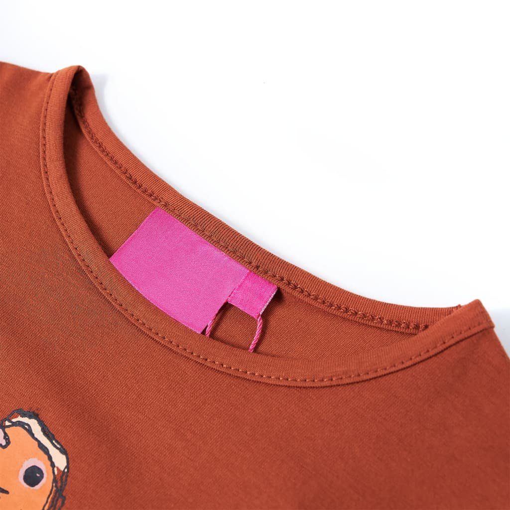 vidaXL Langarmshirt Kinder-Langarmshirt Cognac 104