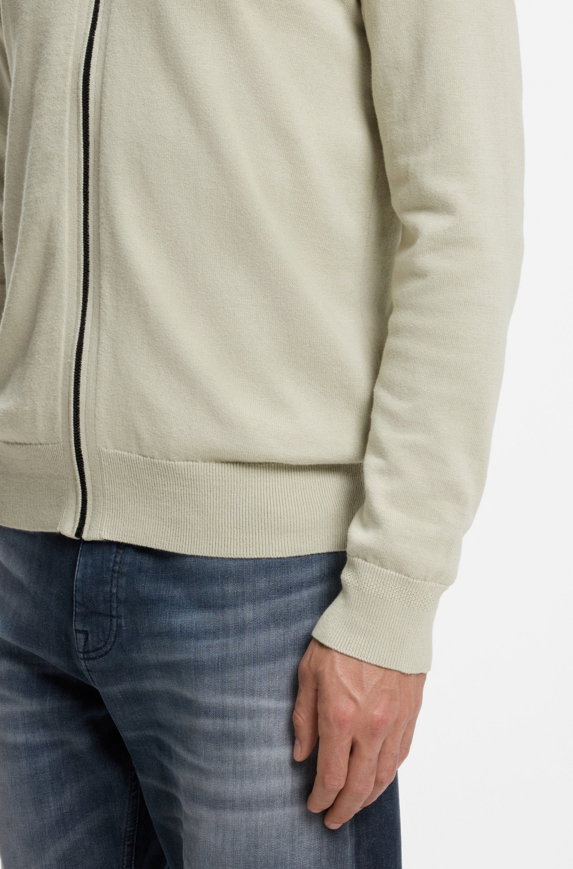 BOSS ORANGE Strickjacke Kanozip Full Zip Cardigan mit Reißverschluss, Kaschmir-Anteil – Bild 4 von 5