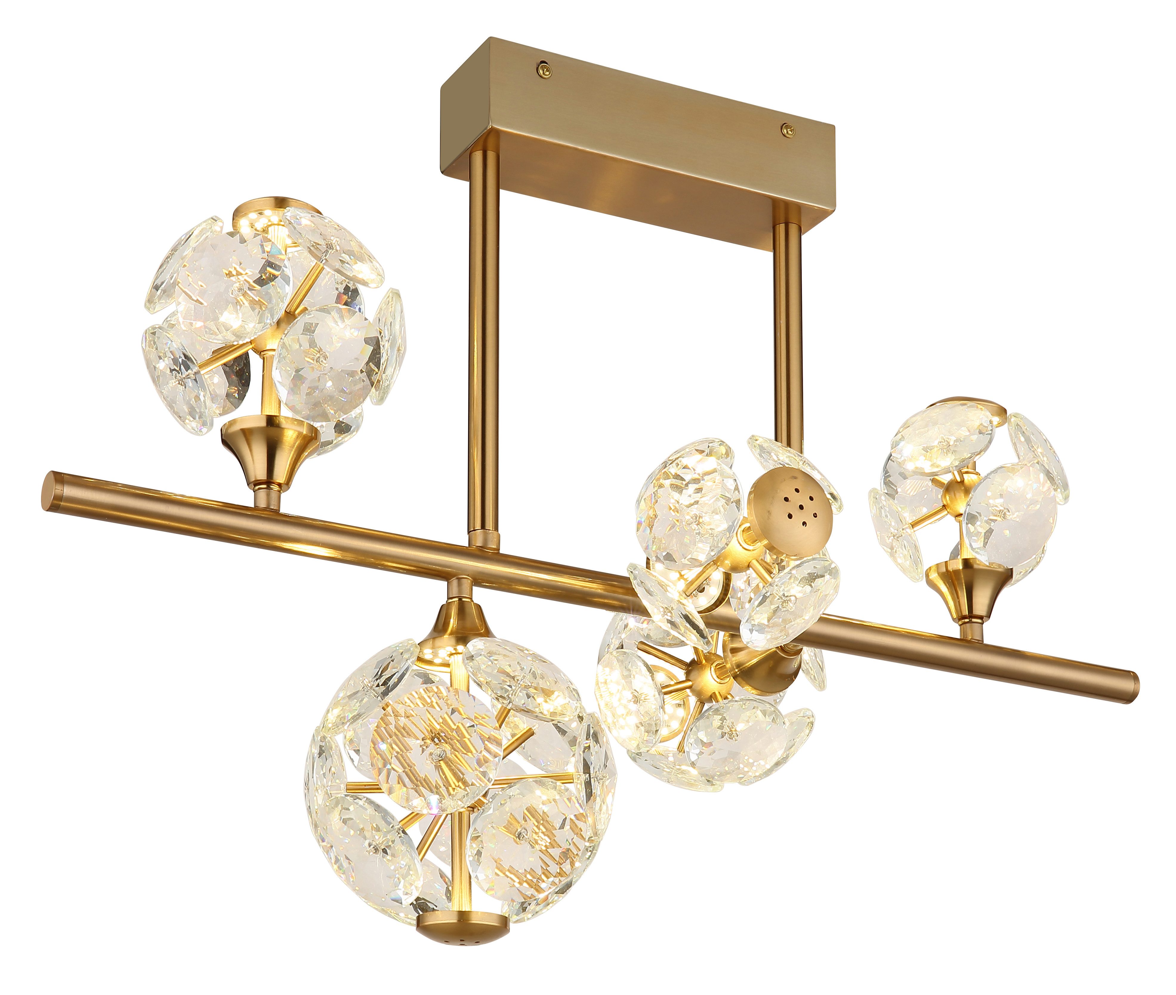 GLOBO LIGHTING Deckenleuchte VIRINA, LED fest integriert, Warmweiß, Deckenlampe Wohnzimmer-Leuchte Schlafzimmer-Leuchte Flur Küche