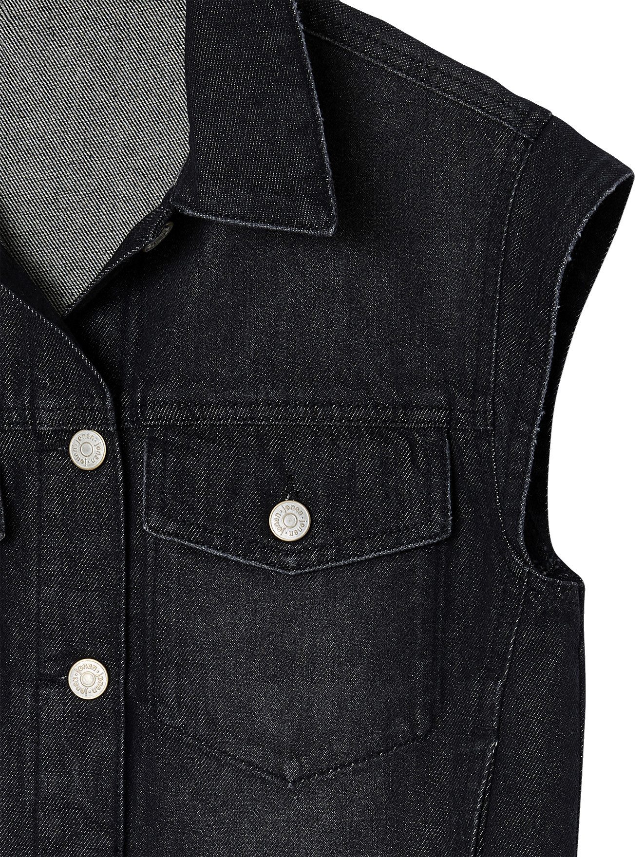 jonen Blouson Mädchen Jeansweste Oversize-Look