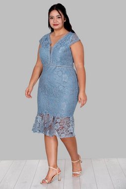 Modabout Abendkleid Damen Midikleid Sommerkleid für große Größen - NELB0588D5088İND (1-tlg)