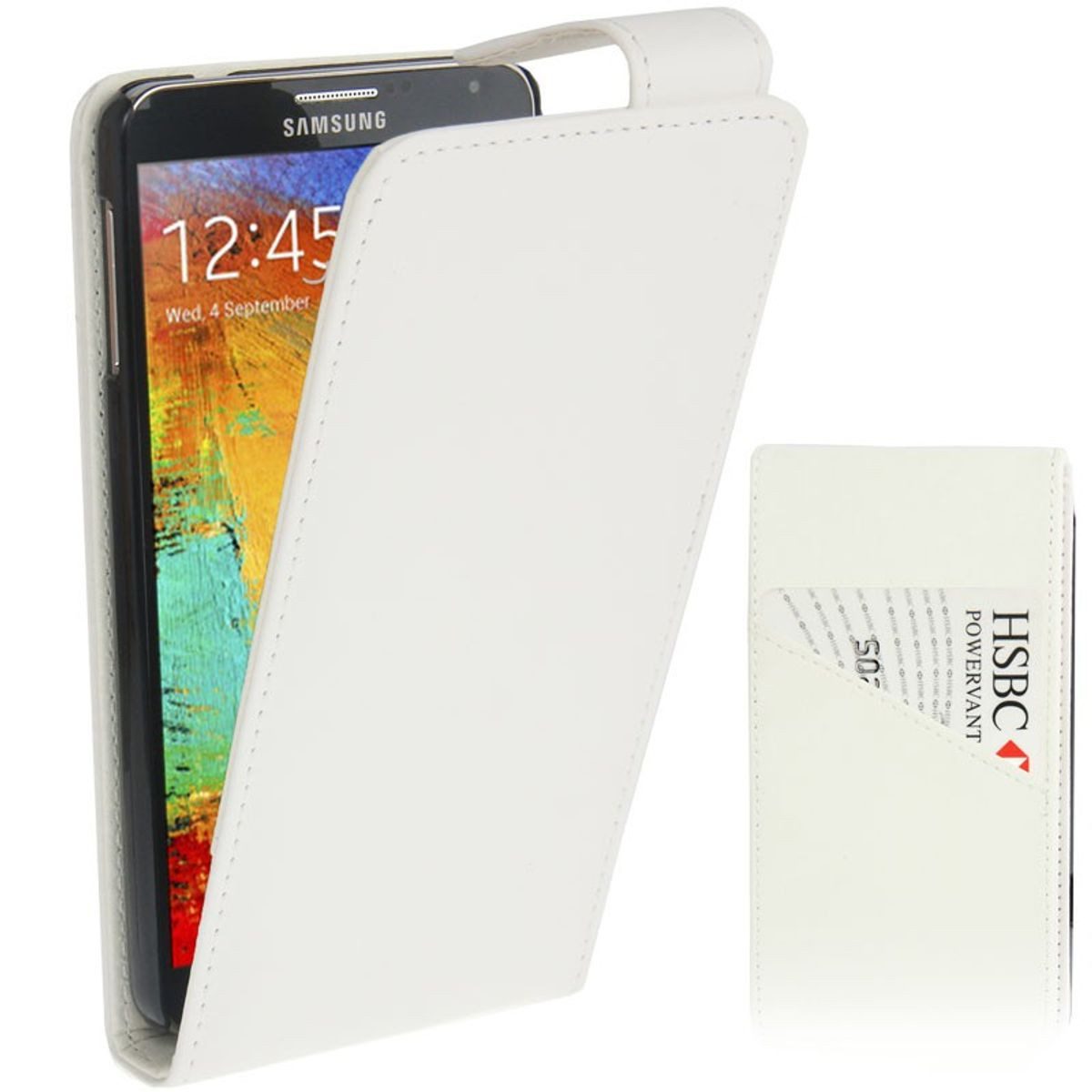 König Design Handyhülle Samsung Galaxy Note 3, Samsung Galaxy Note 3 Handyhülle Backcover Weiß