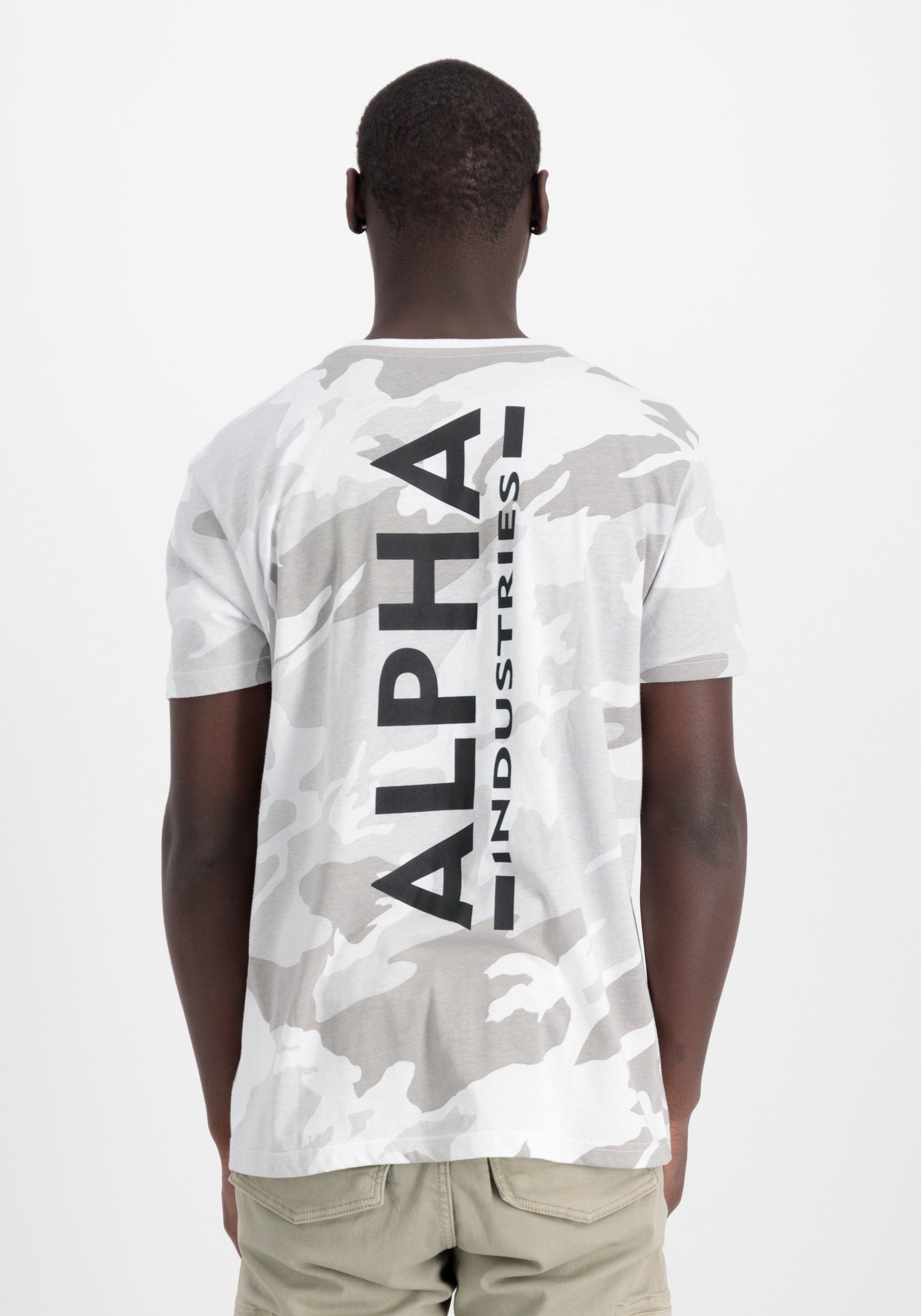 Camo - Backprint camo T-Shirt Industries T-Shirts Industries white T Alpha Men Alpha