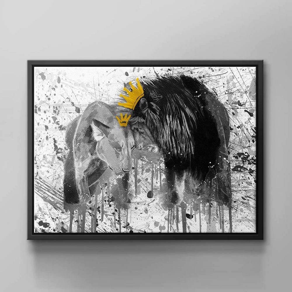 DOTCOMCANVAS® Leinwandbild, Wandbild für pure Lebensenergie & Motivation von schwarzer Rahmen | Leinwandbilder