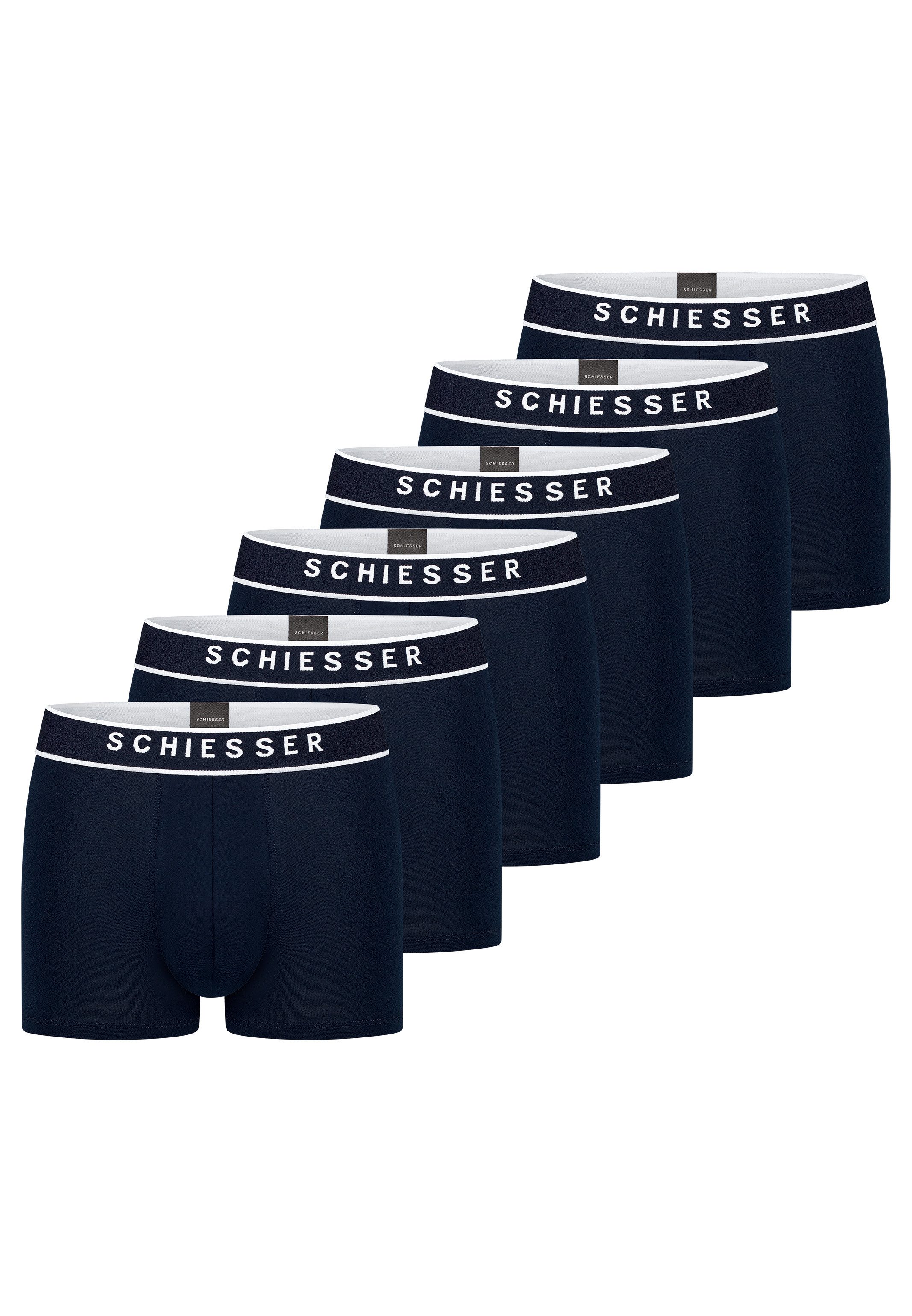Schiesser Retro Boxer 6er Pack - 95/5 - Organic Cotton (Spar-Set, 6-St) Retro Short / Pant - Baumwolle - ohne Eingriff
