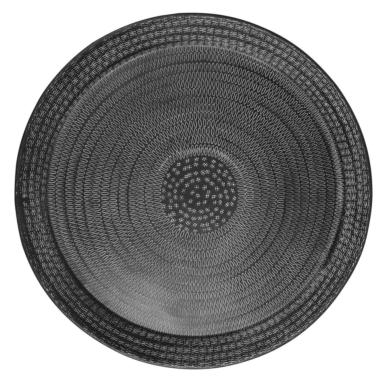 Dekotablett CARISTAS, Schwarz, Ø 55 cm