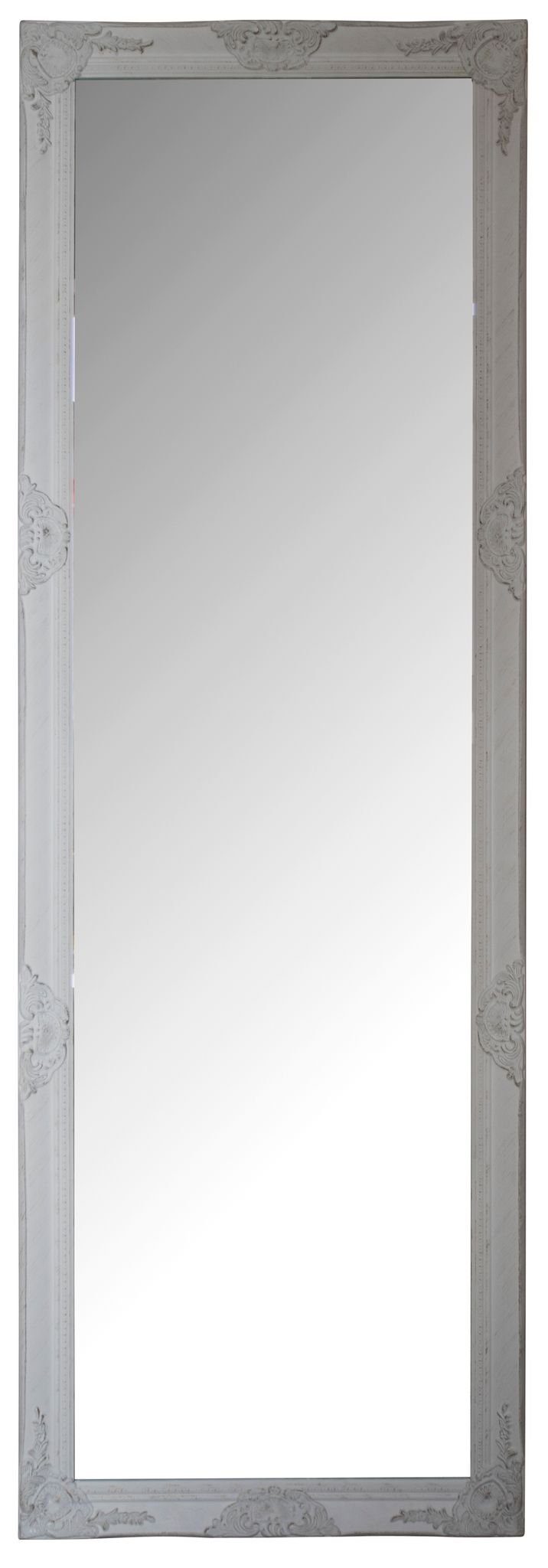 Wandspiegel 187x62x7 weiß Vintage Spiegel: 182x62x5 cm elbmöbel white, Wandspiegel Stil Ganzkörperspiegel