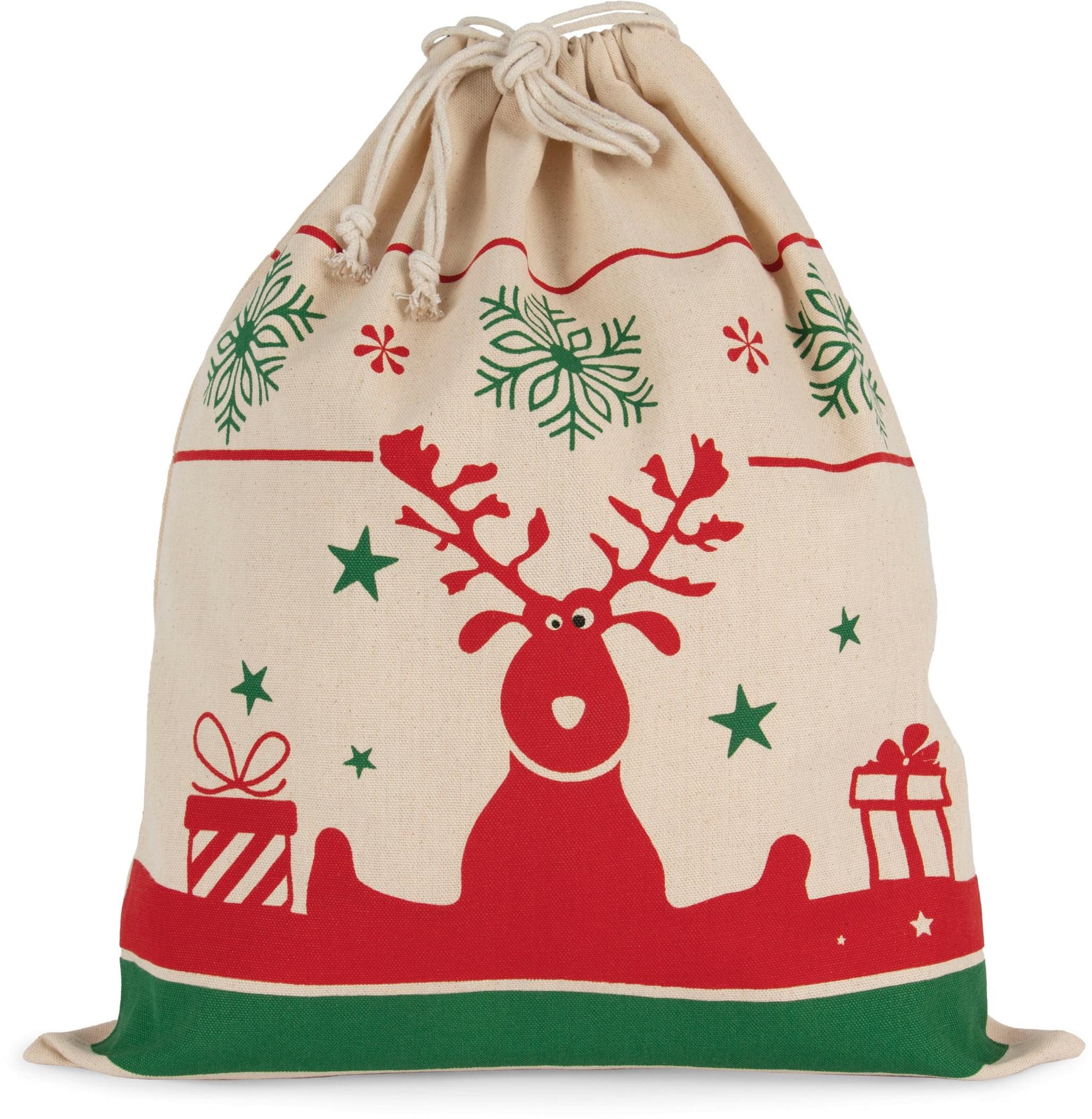 Turnbeutel Tasche mit Kordel und Weihnachtsmotiven