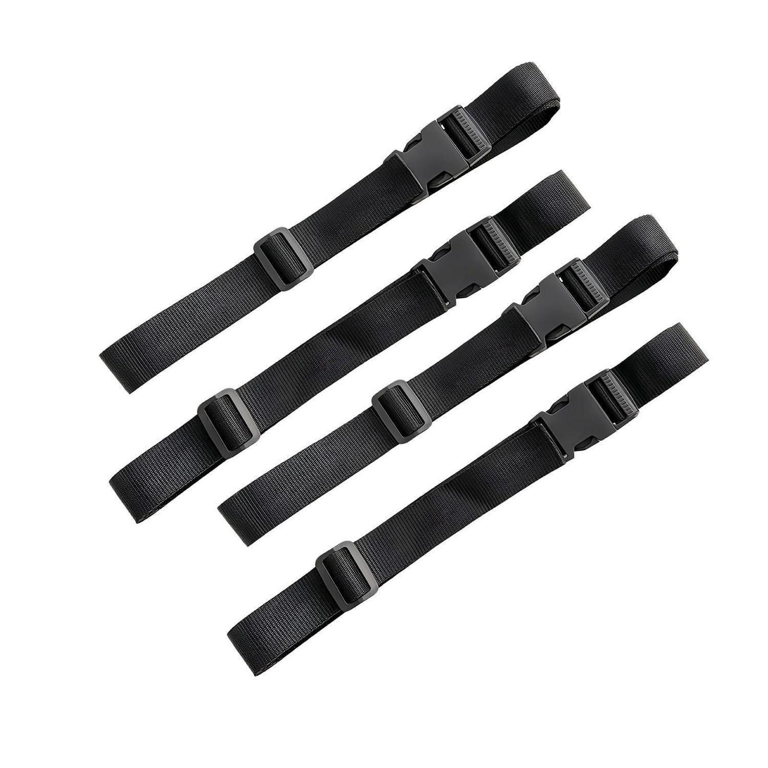 LuxusKollektion Koffergurt Koffergurte 4er Set 1m PP Schwarz