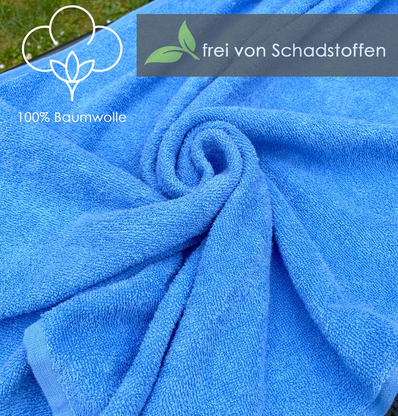 heimtexland Liegenauflage Hygiene Schonbezug Frottier Liegestuhl-Auflage, (Typ436, 1 St., 1-teilig), saugstark I schnelltrocknend I hygienisch I 70x200 I 100% BW