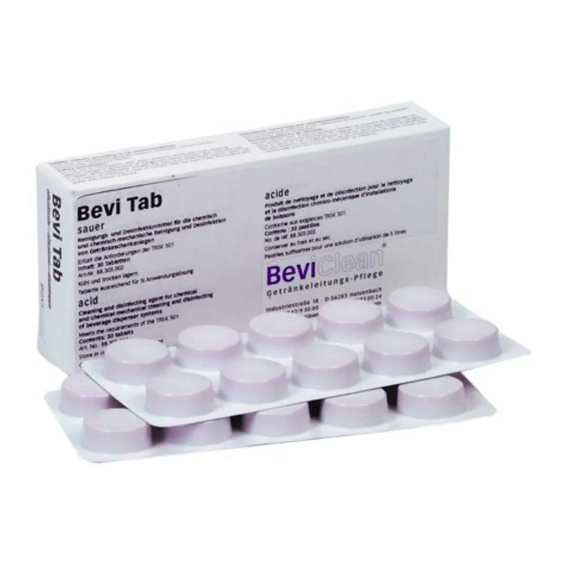 Bevi Clean GmbH Bevi Tabs Sauer, Reinigungstabletten für Getränkeleitungen, Preis pr Reinigungstabletten