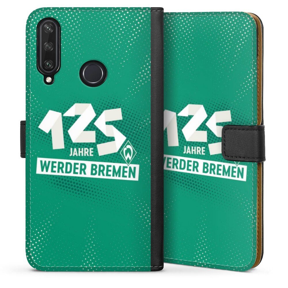 DeinDesign Handyhülle 125 Jahre Werder Bremen Offizielles Lizenzprodukt, Huawei Y6p Hülle Handy Flip Case Wallet Cover Handytasche Leder