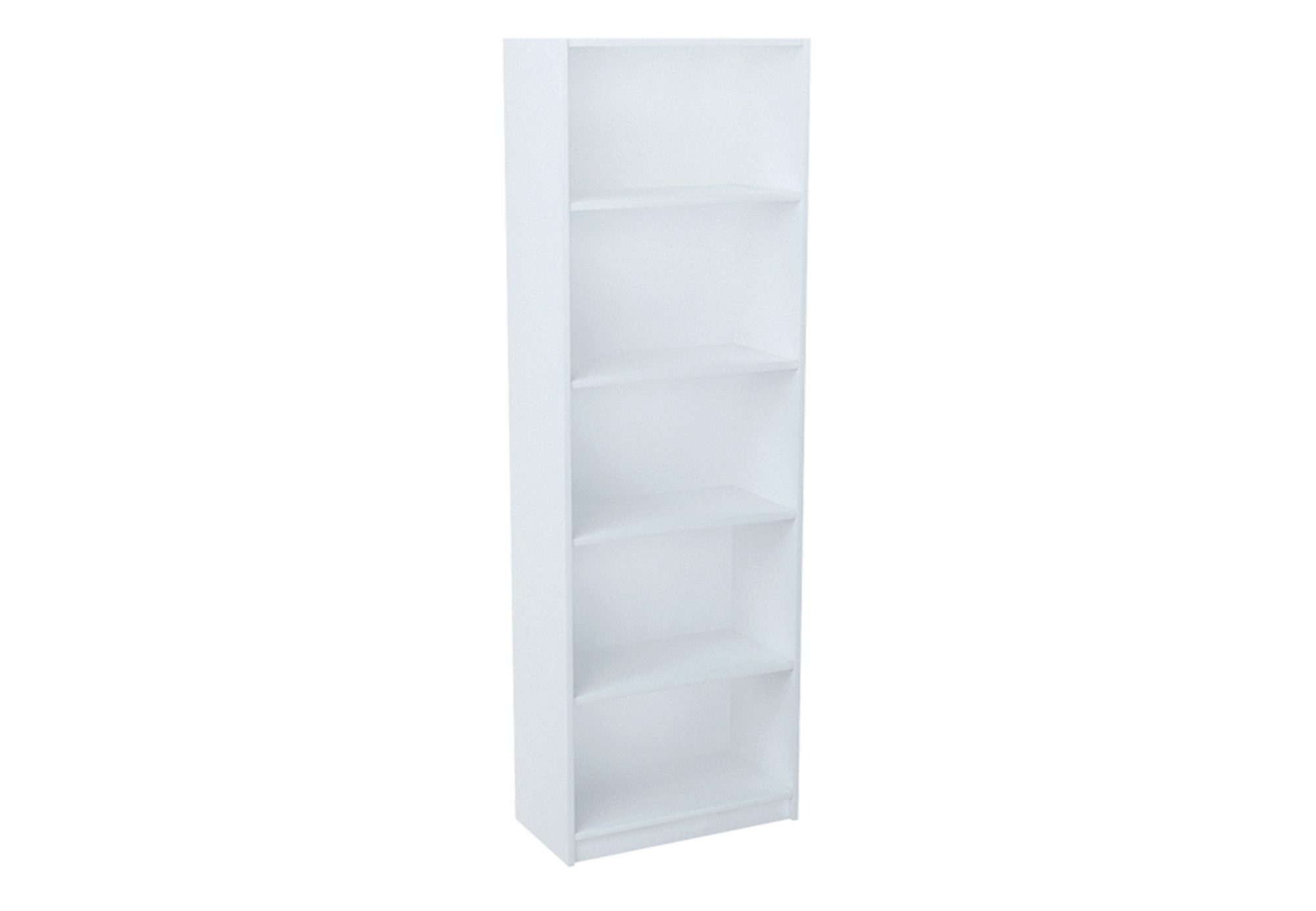 Home Collective Bücherregal mit 5 Ebenen Regal in matter Ausführung 58 cm breit, Standregal, strapazierfähige Laminatplatte, 16 mm dick, mit 4 Einlegeböden, ideal für Schlafzimmer, Wohnzimmer, Flur weiß