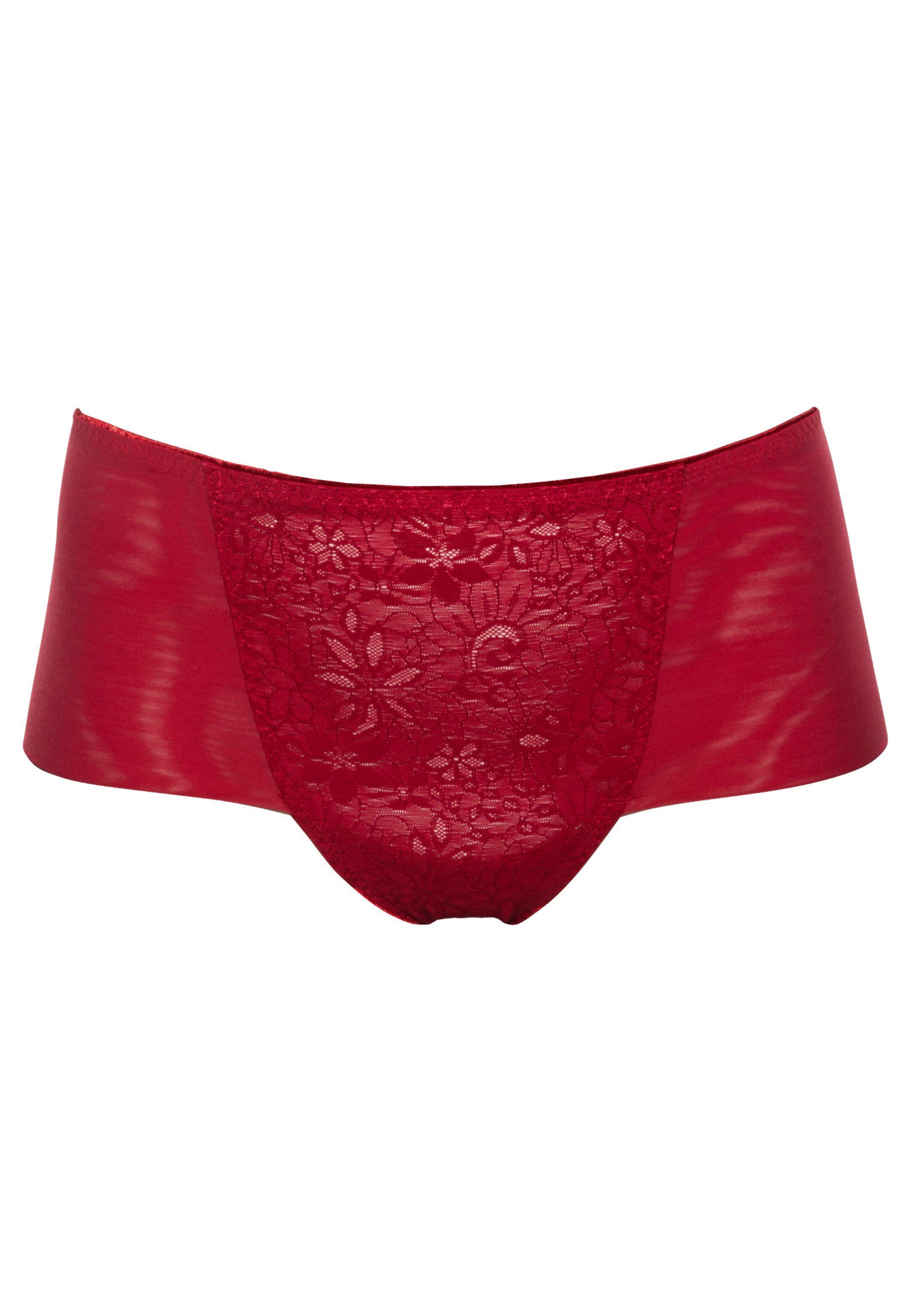 unisex Ulla Dessous (1-St) Alice Blickdicht Feuer-Rot - Panty Panty