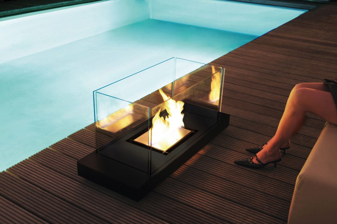 Radius Echtfeuer-Dekokamin Uni Flame – Bio-Ethanol Kamin für Innen & Außen, TÜV-geprüft