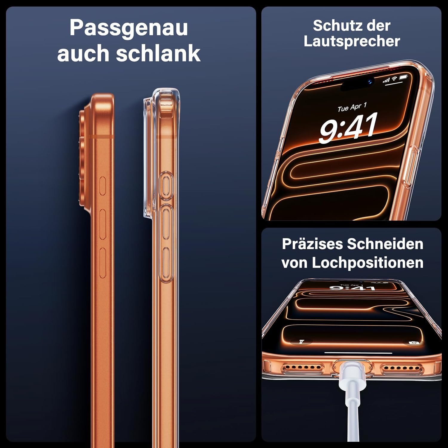 Fyrove Sichtschutzfolie 7-in-1 iPhone 17 Pro mit einem hochwertigen Komplettset bestehend, (aus 3× 9H gehärteten Displayschutzfolien, 3× Kamera-Schutzgläsern un – Bild 4 von 5