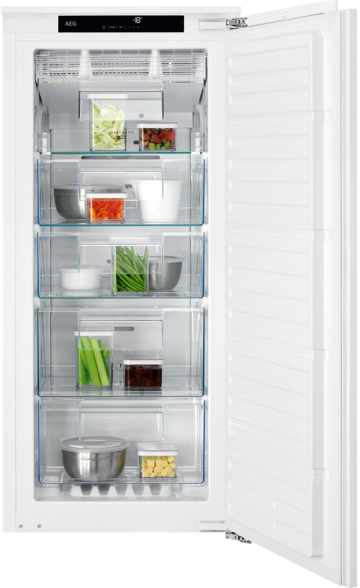 AEG Einbaugefrierschrank 7000 TAB7N12EF, 122,4 cm hoch, 55,6 cm breit, TouchControl-Display