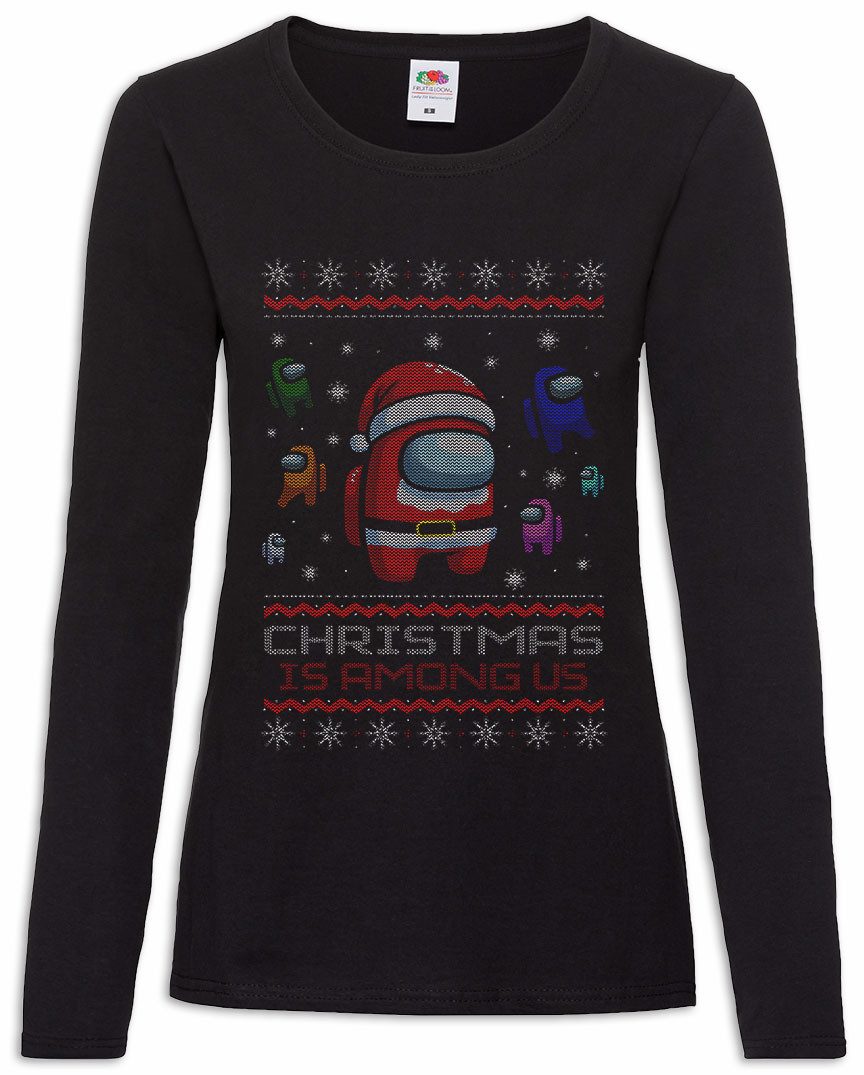 Langarmshirt Christmas Crewmate Damen Langarmshirt Us Game X-Mas Weihnachten Among
