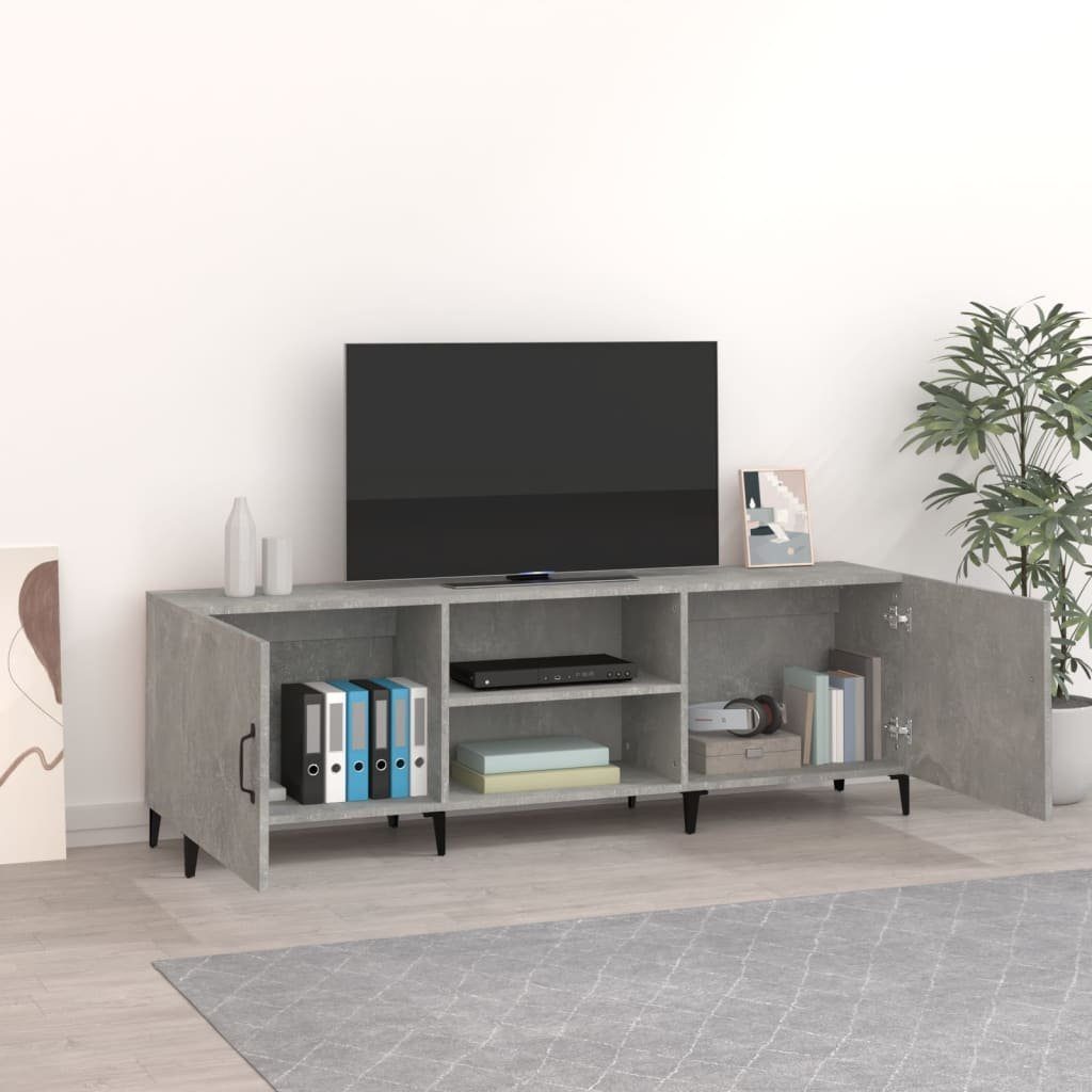 150x30x50 Betongrau TV-Schrank cm furnicato Holzwerkstoff
