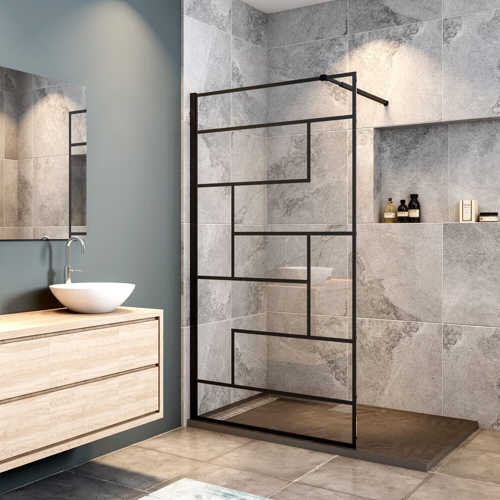duschspa Duschwand 8mm Nano Glas Walk in Dusche Duschtrennwand Duschwand 200cm Glaswand, Einscheibensicherheitsglas, Sicherheitsglas, (Set), Glas