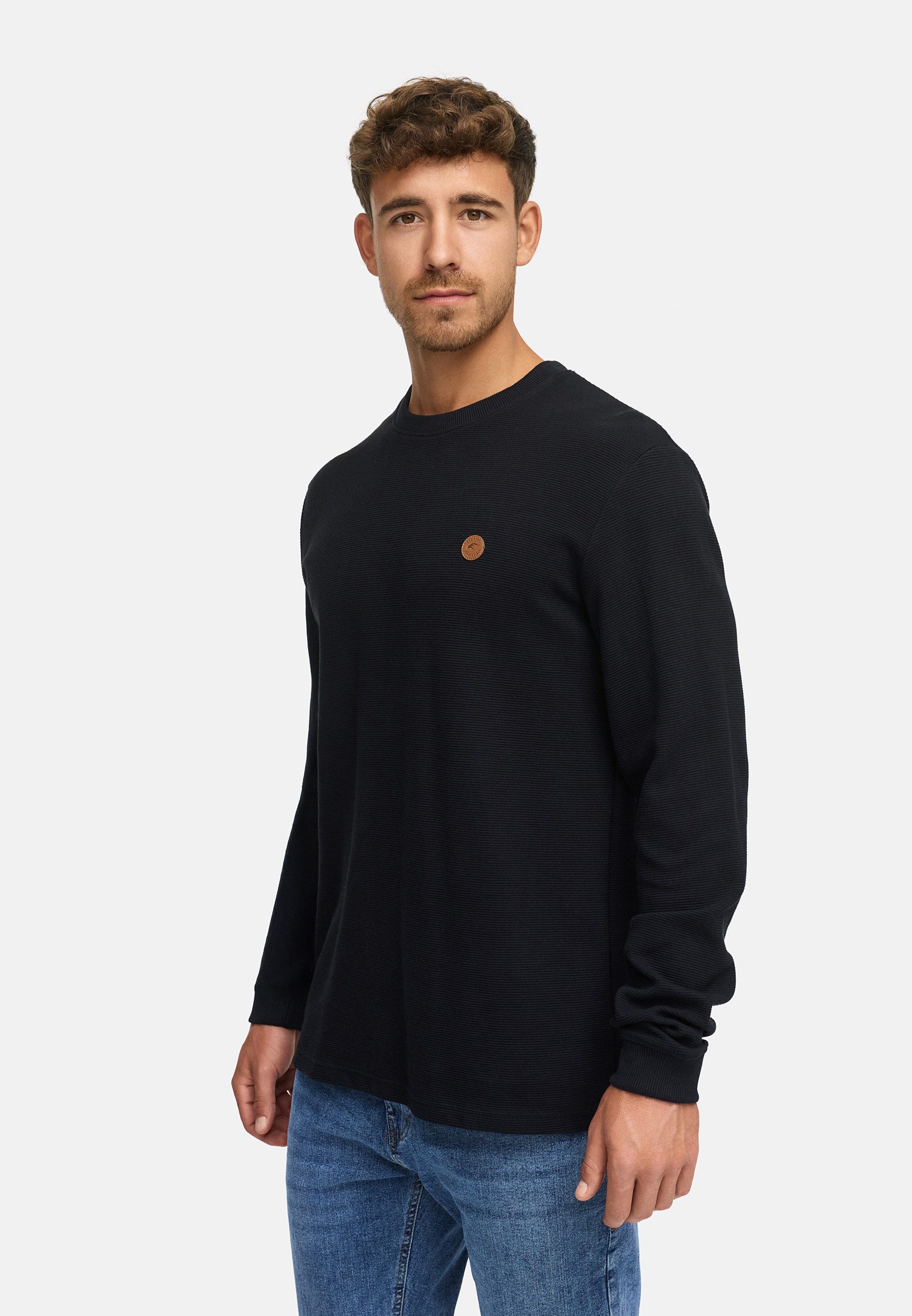 Indicode Sweater Herren INGuadalupe o-neck Sweatshirt Herrenpulli (Sweatshirt) Sweatshirt mit Rundhalsausschnitt aus reiner Baumwolle