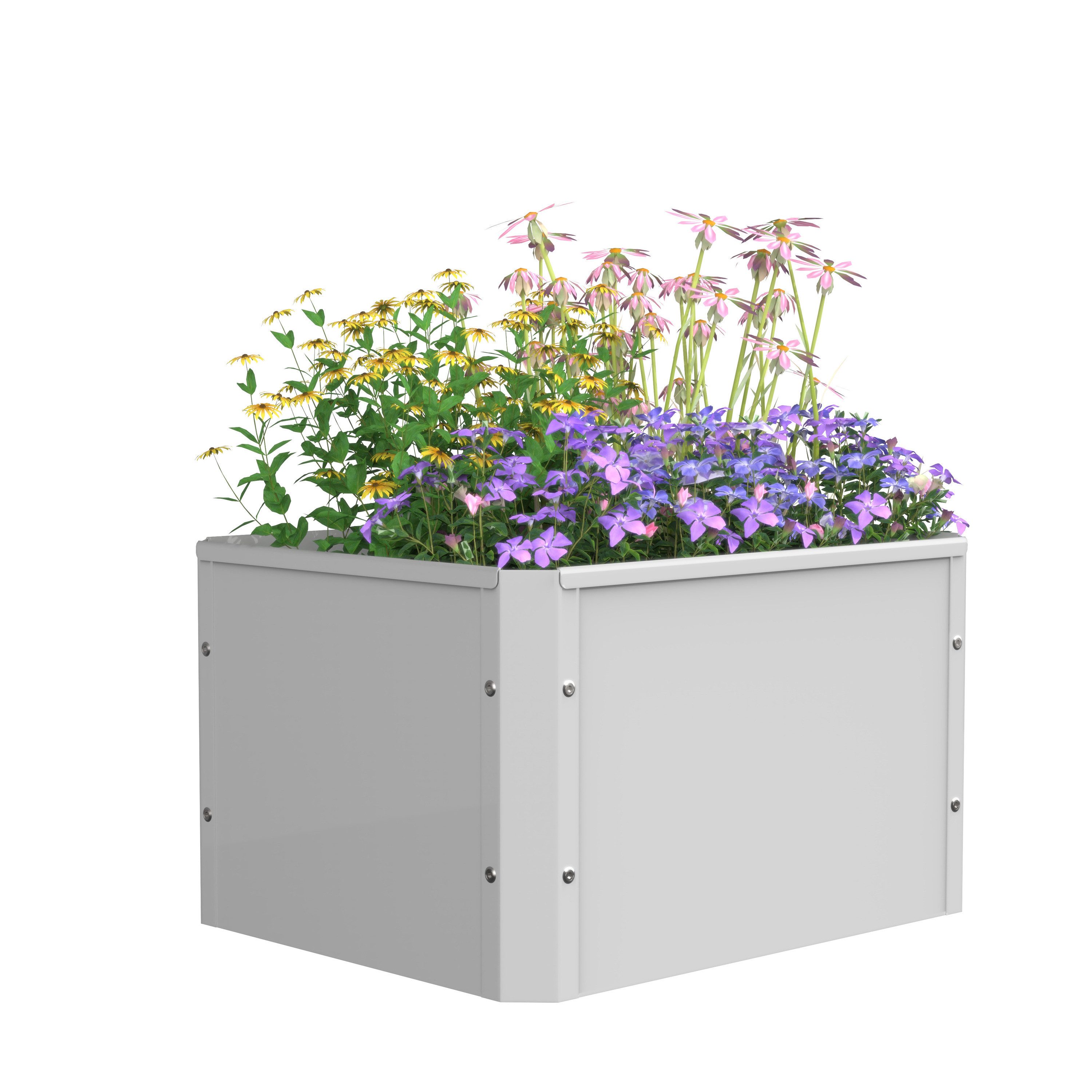 VCM Hochbeet Metall Beet Pflanzkasten Blumentopf 50x40 Balora M (Produkt, Montagematerial, einfache Aufbauanleitung)