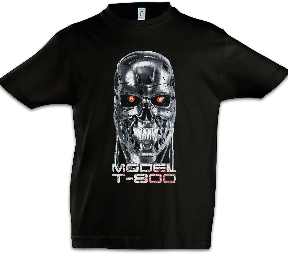 Print-Shirt Skullhead T-800 Model Kinder T-Shirt Cyborg Cyberdine Systems Skynet