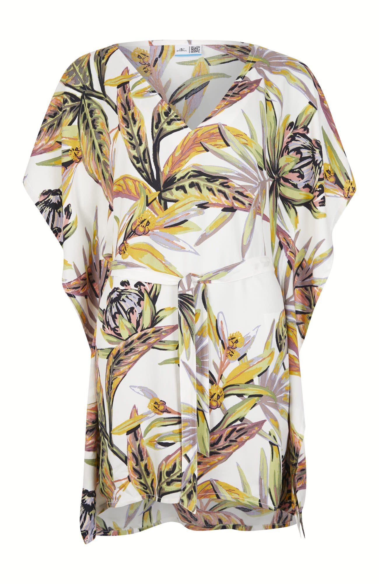 O'Neill Sommerkleid Oneill W Hana Beach Cover Up Damen Kleid White Tropical Flower