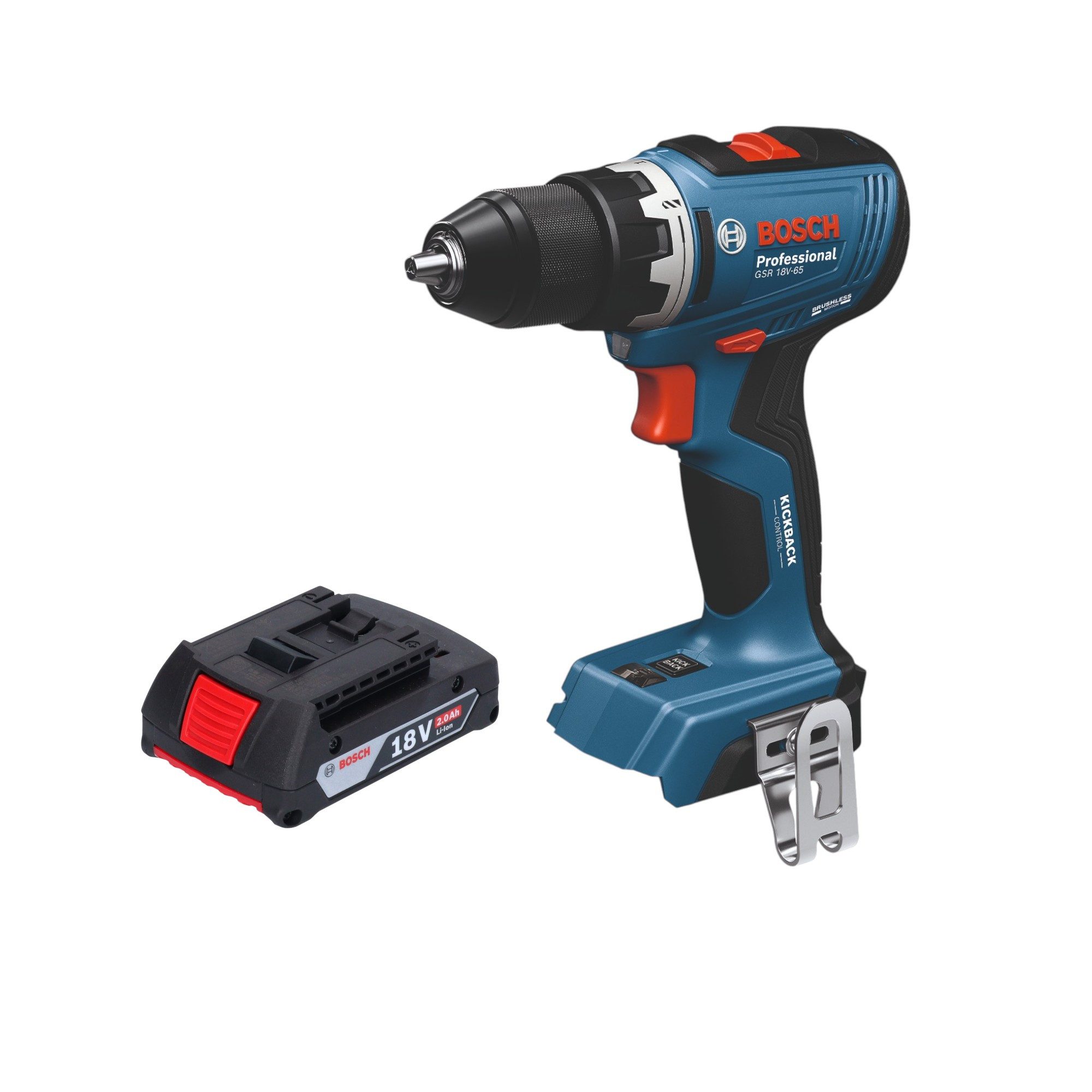 Bosch Professional Akku-Schlagbohrschrauber GSB 18V-65 Professional Akku Schlagbohrschrauber 18 V 65 Nm Brushless