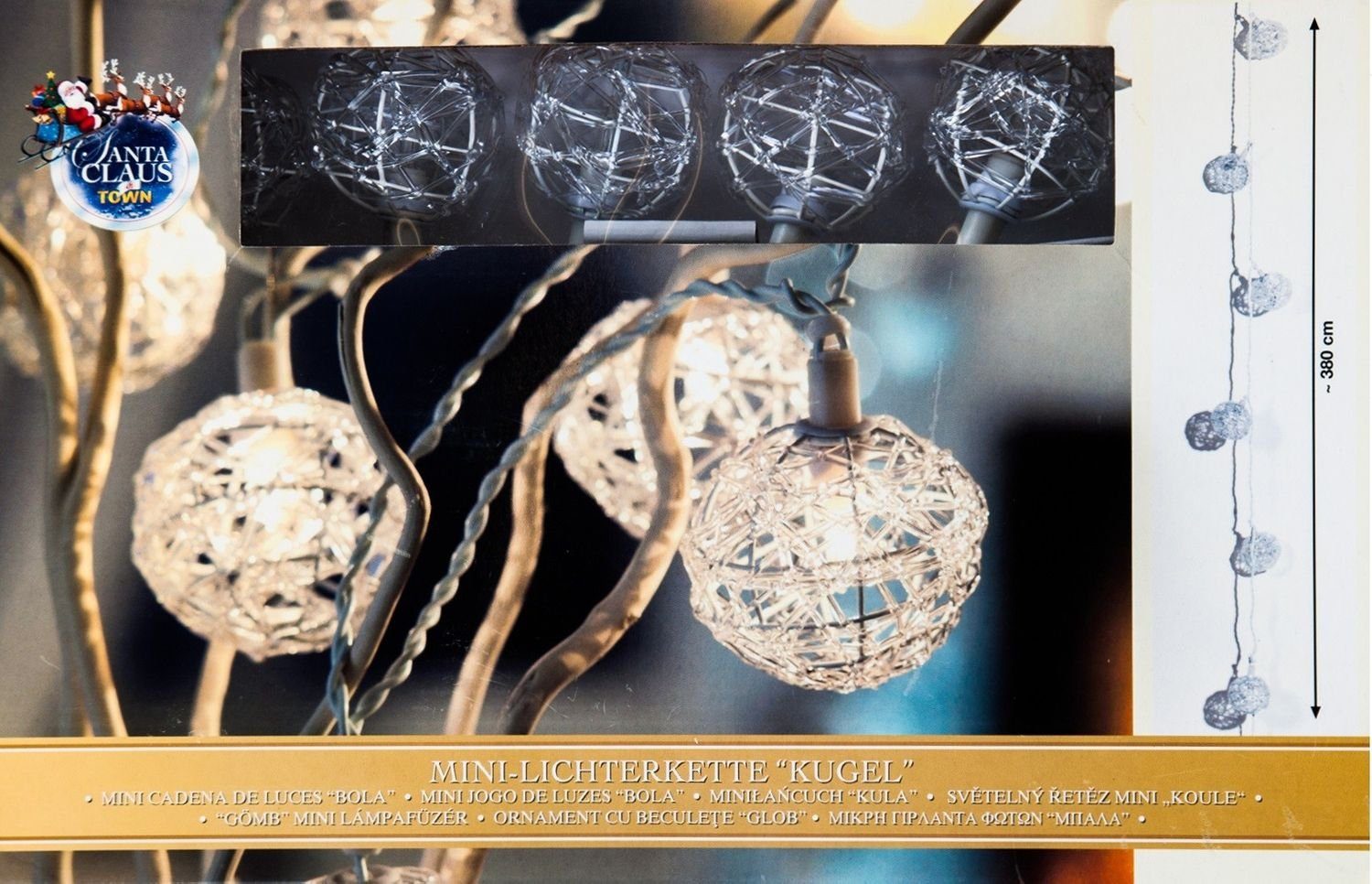 BURI Lichterkette Mini Kugel-Lichterkette Weihnachtsdekoration Partydekorat günstig online kaufen