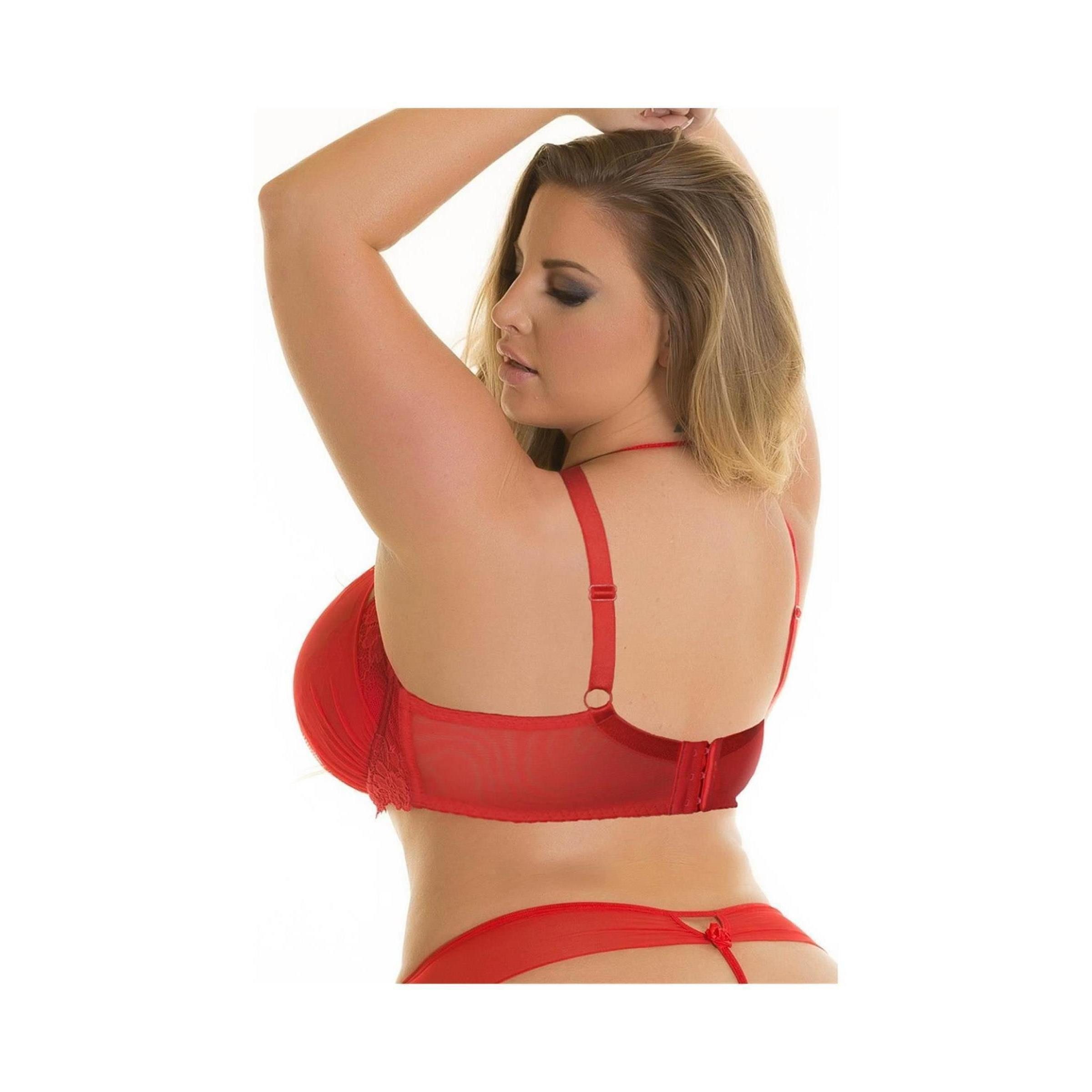 Axami Size Plus Halbschalen-BH V-8761PS Plus Size bra red - (80F,95E,85E,85F,90B