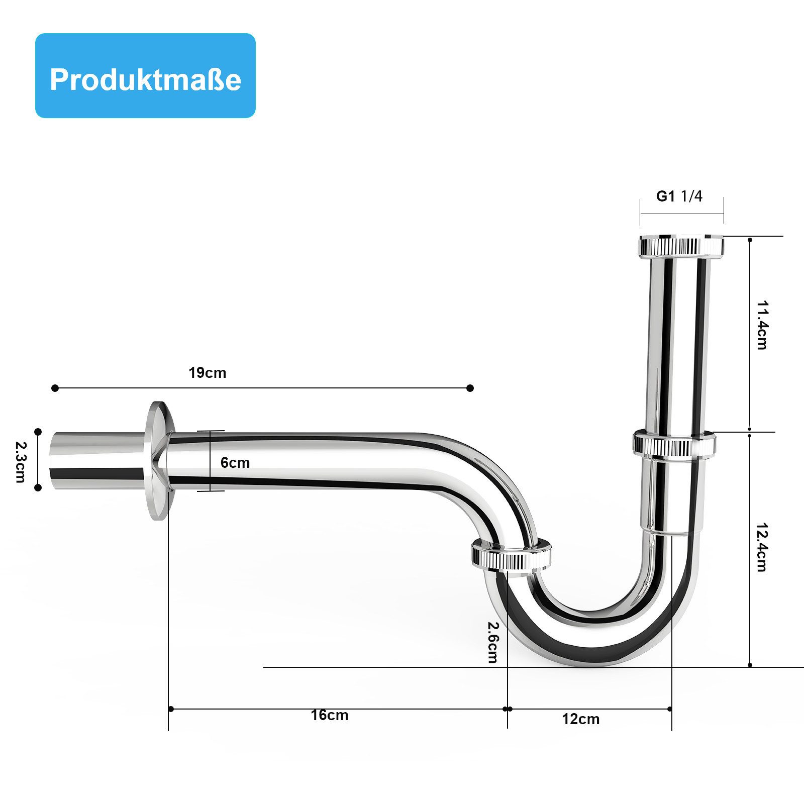 SURFOU Siphon Siphon Abflussrohr Waschbecken Ablaufgarnitur günstig online kaufen