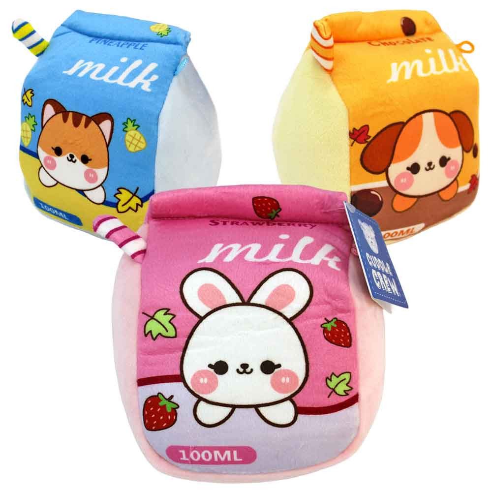 PMS Kuscheltier Kawaii Milch kuscheltier mit Tiermotiv - ca. 15 cm (3-St)