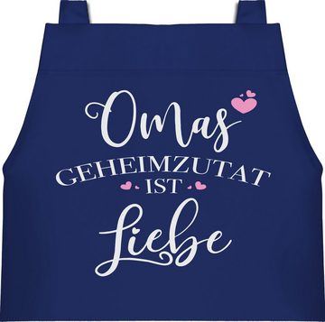 Shirtracer Kochschürze Omas Geheimzutat ist Liebe - Geschenk Omi Weihnachten Geburtstag, (1-tlg), Oma Großmutter Omi