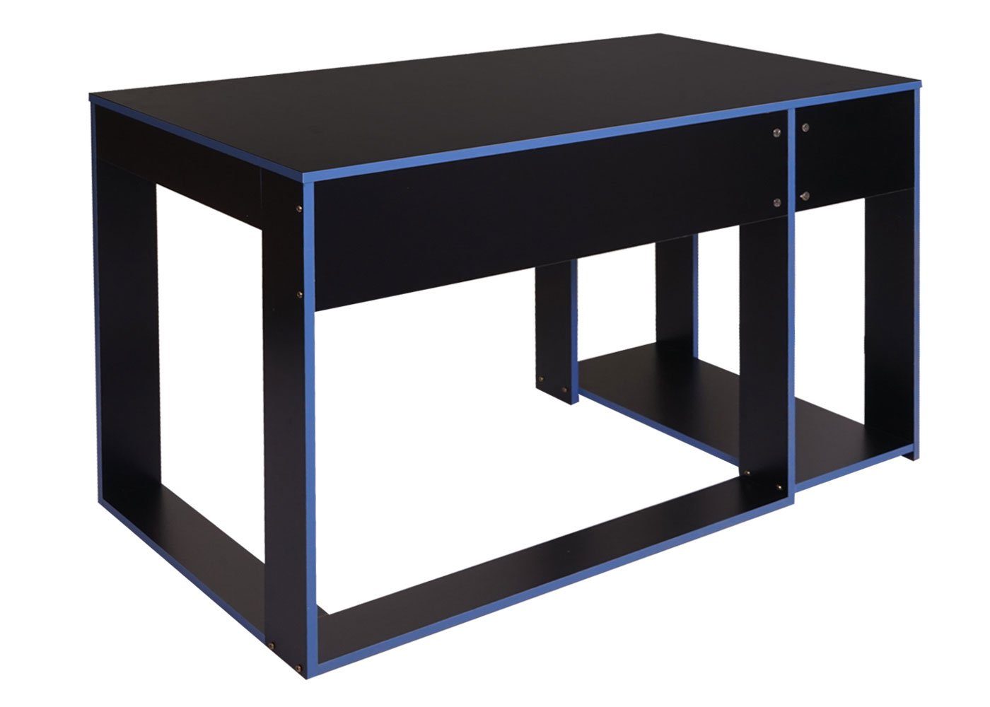 Gestell, MCW-J26, Computerfach Beinfreiheit, Maximale Mit Stabiles MCW schwarz-blau Schreibtisch (Tower)