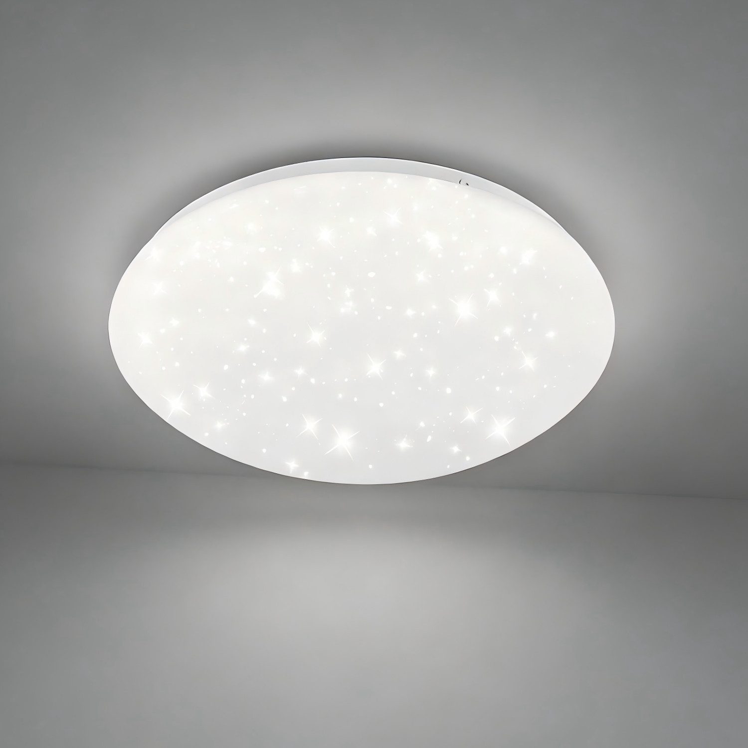 ZMH LED-Sternenhimmel Wohnzimmer Modern Sternenhimmel Deckenlampe Rund/Quadratisch, Augenschutz, Einfache Installtion, LED fest integriert, Kaltweiß-6000K, Kinderzimmer Küchenlampe Eckig Flur Küche