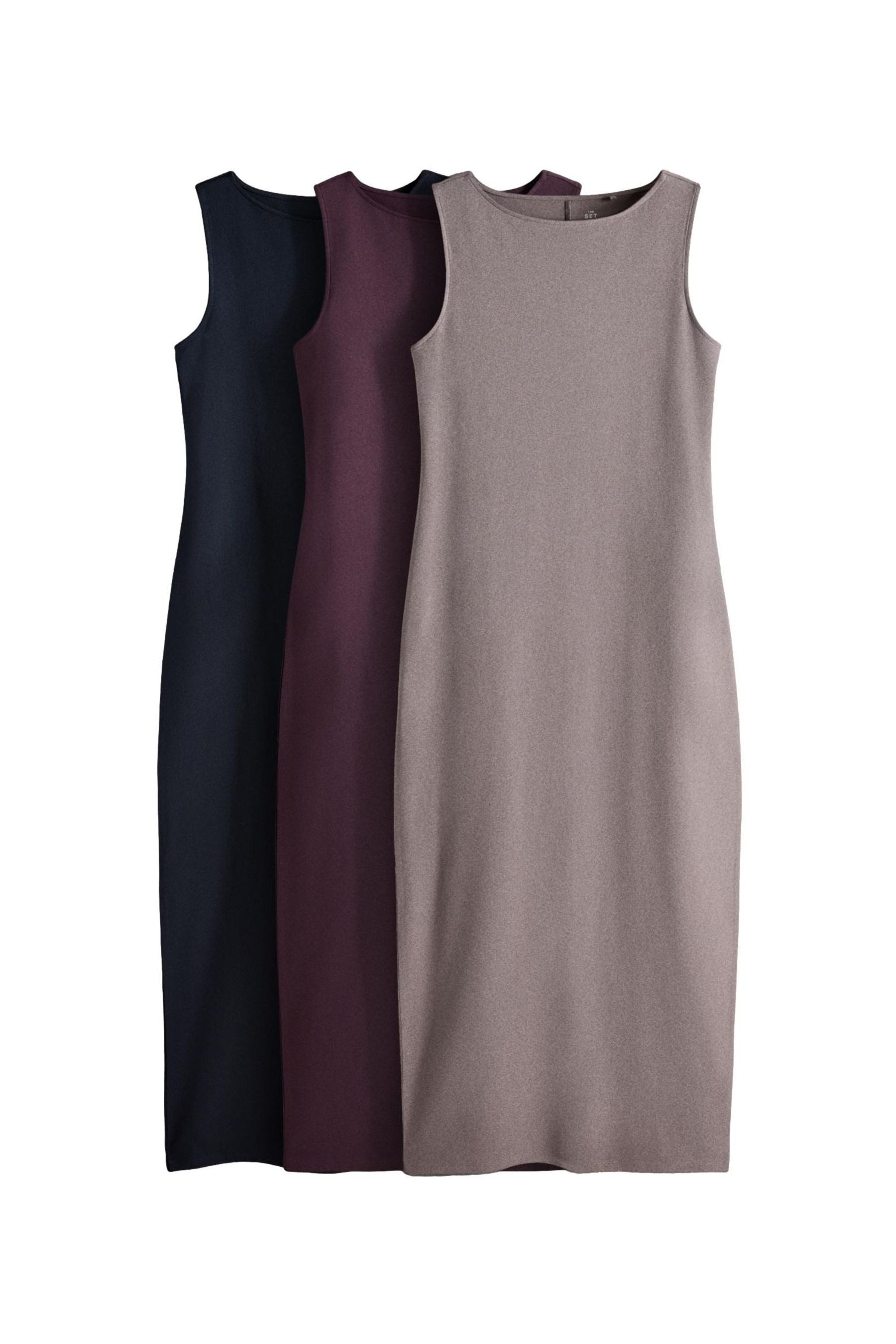 Midikleid The Set Midikleid mit U-Boot-Ausschnitt, 3er-Pack