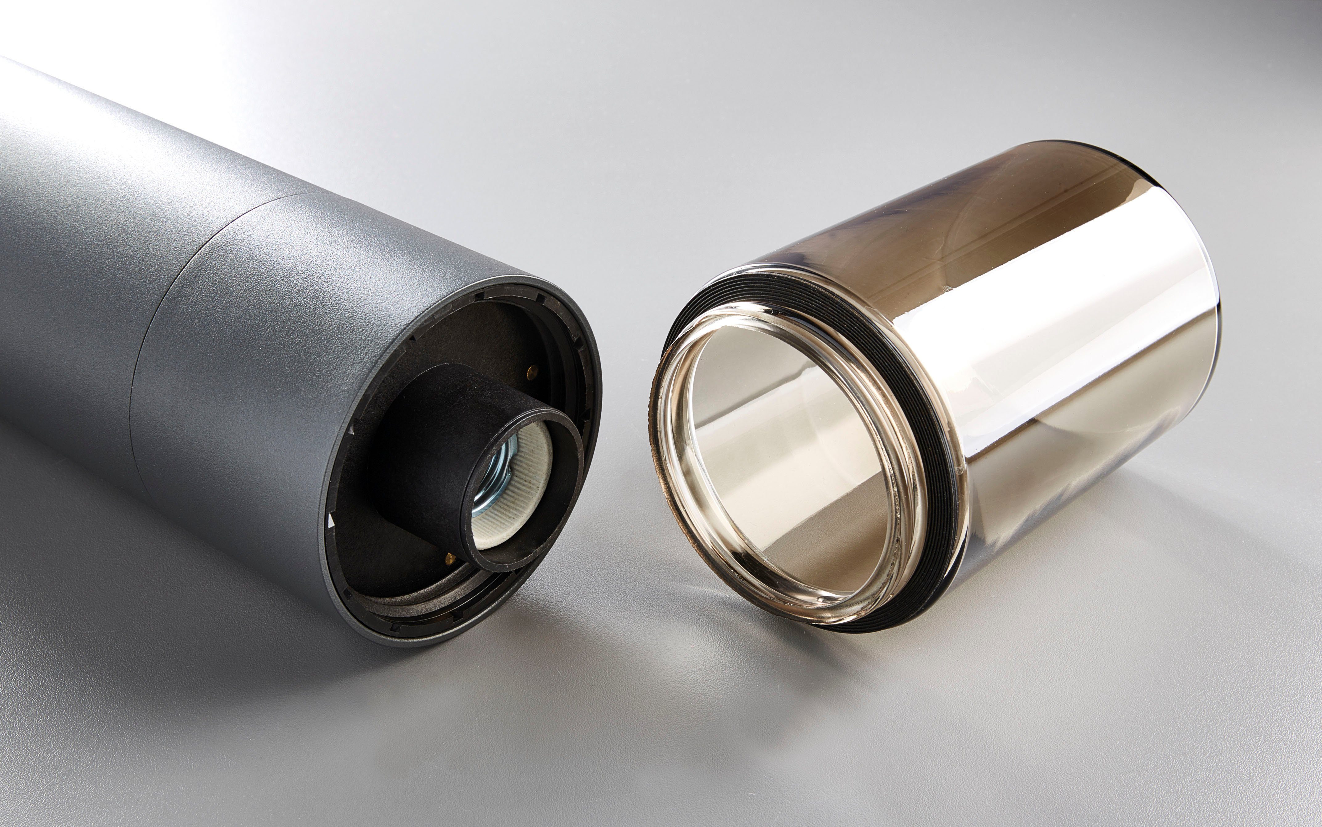 HEITRONIC Pollerleuchte Santorin, ohne Leuchtmittel, Pollerleuchte, Außenlampe, Außenleuchte, Lichtaustritt aus Rauchglas