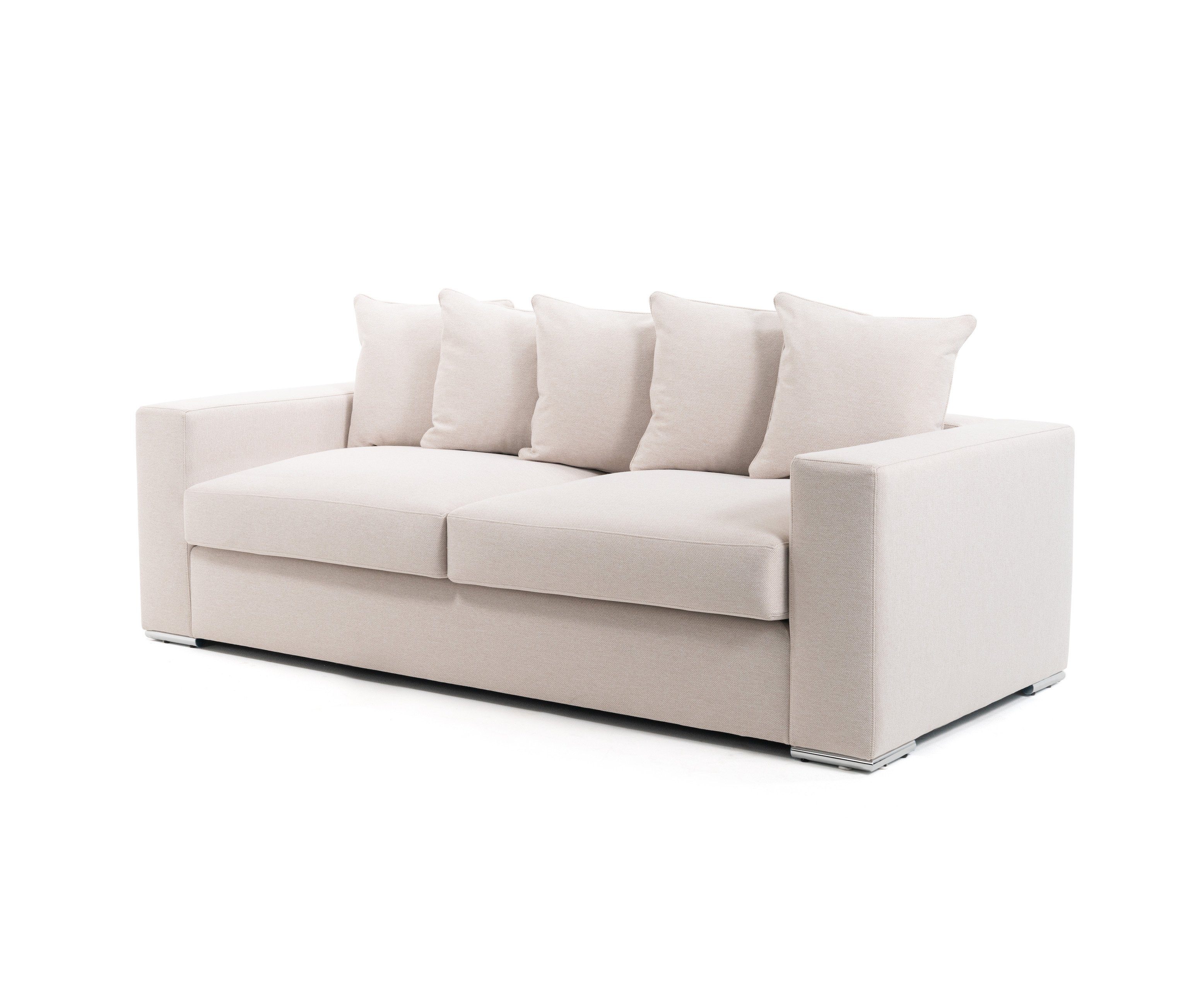 Sofa (Wolloptik) Qualität Greige AMARIS / 4 3 Woll-Bezug, Elements 2.25m, Couch Design Beige Sitzer 'Cooper' Größen, Samt od. trifft