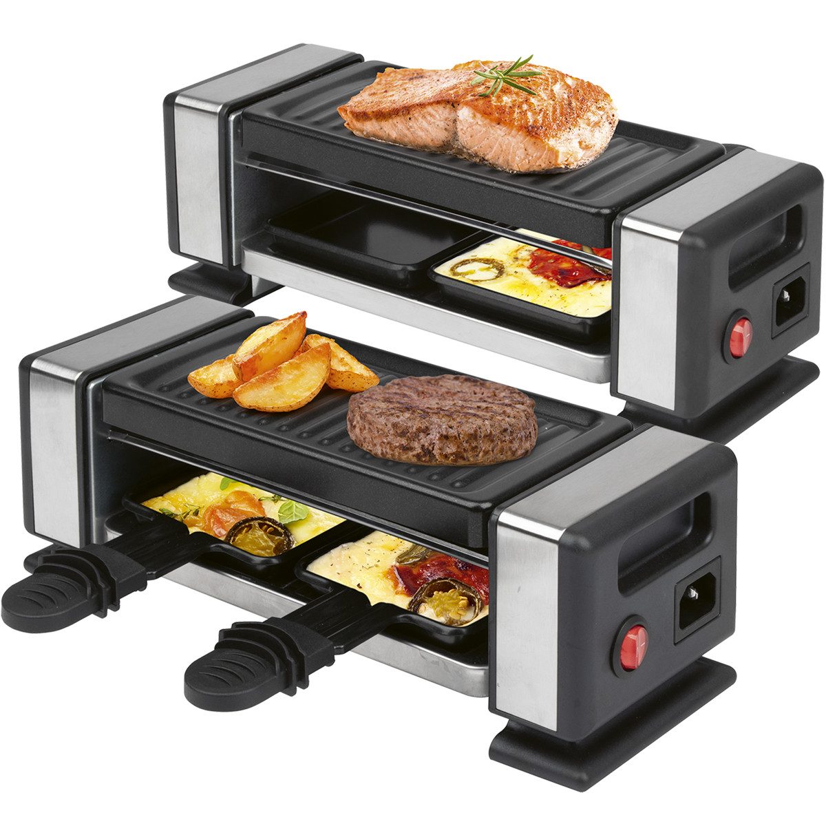 ProfiCook Raclette PC-RG 1324, Raclette 2 Personen, erweiterbar bis zu 8 Pers.