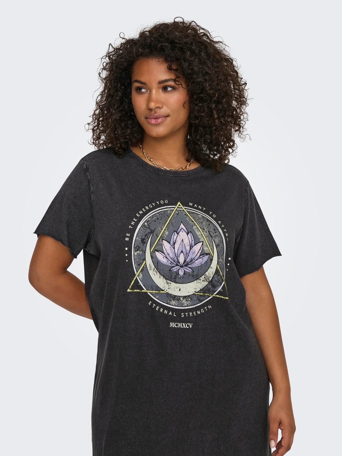 ONLY CARMAKOMA Shirtkleid CARLUCY LIFE SS T-SHIRT DRESS JRS NOOS Sommerkleid