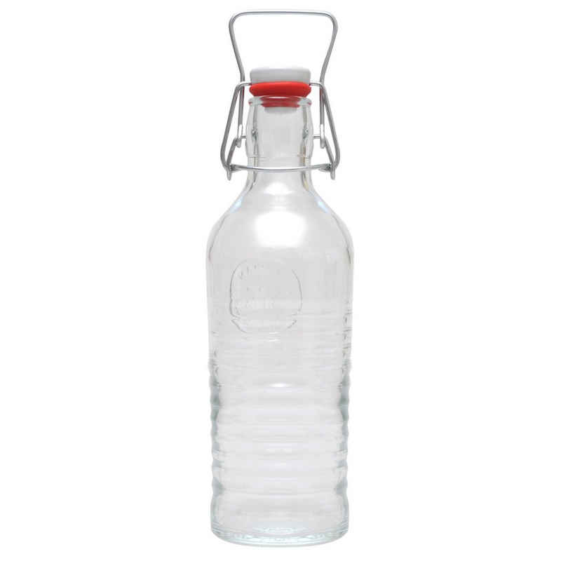 Yogishop Trinkflasche Yogabottle vintage, 0,75 l, Bügelglasflache mit zeitlosem Design im Retro-Look, hohe Qualität.