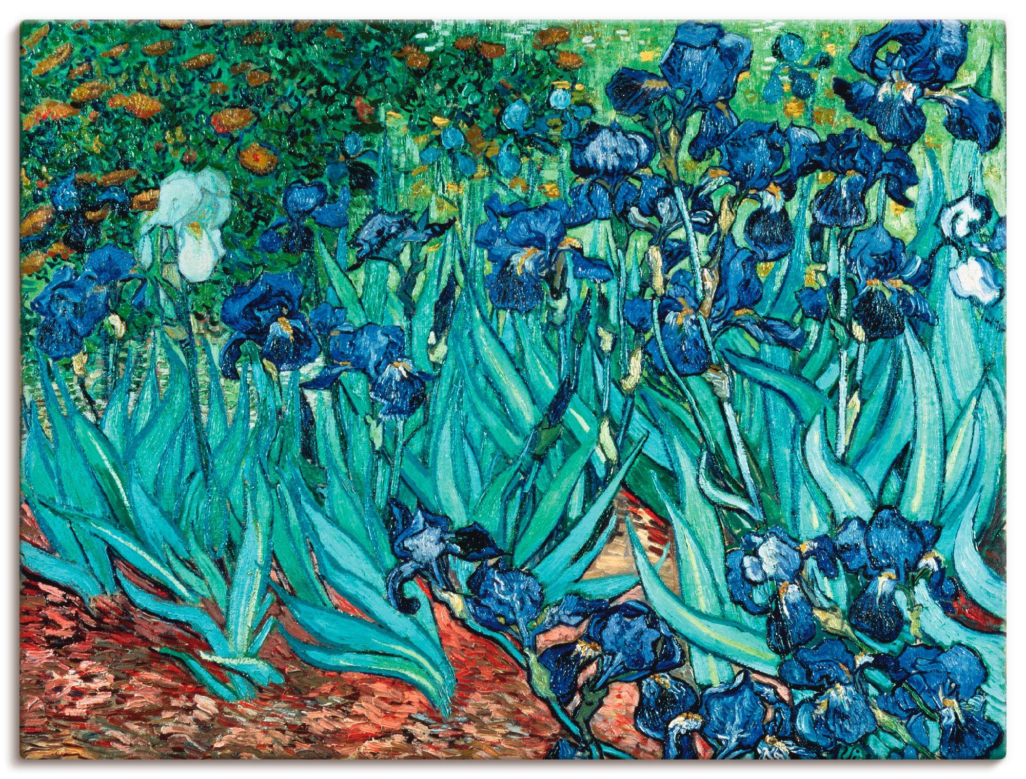 Artland Leinwandbild Iris (Schwertlilien). 1889, Blumen (1 St), auf Holzrahmen gespannt