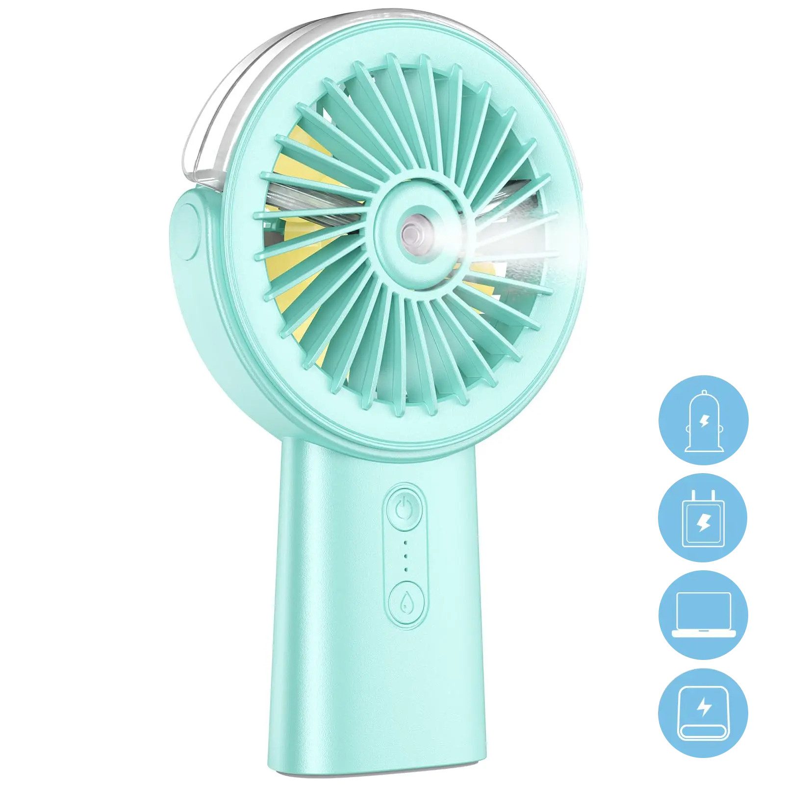 Handventilator Tragbarer Ventilator mit Powerbank, 4000mAh