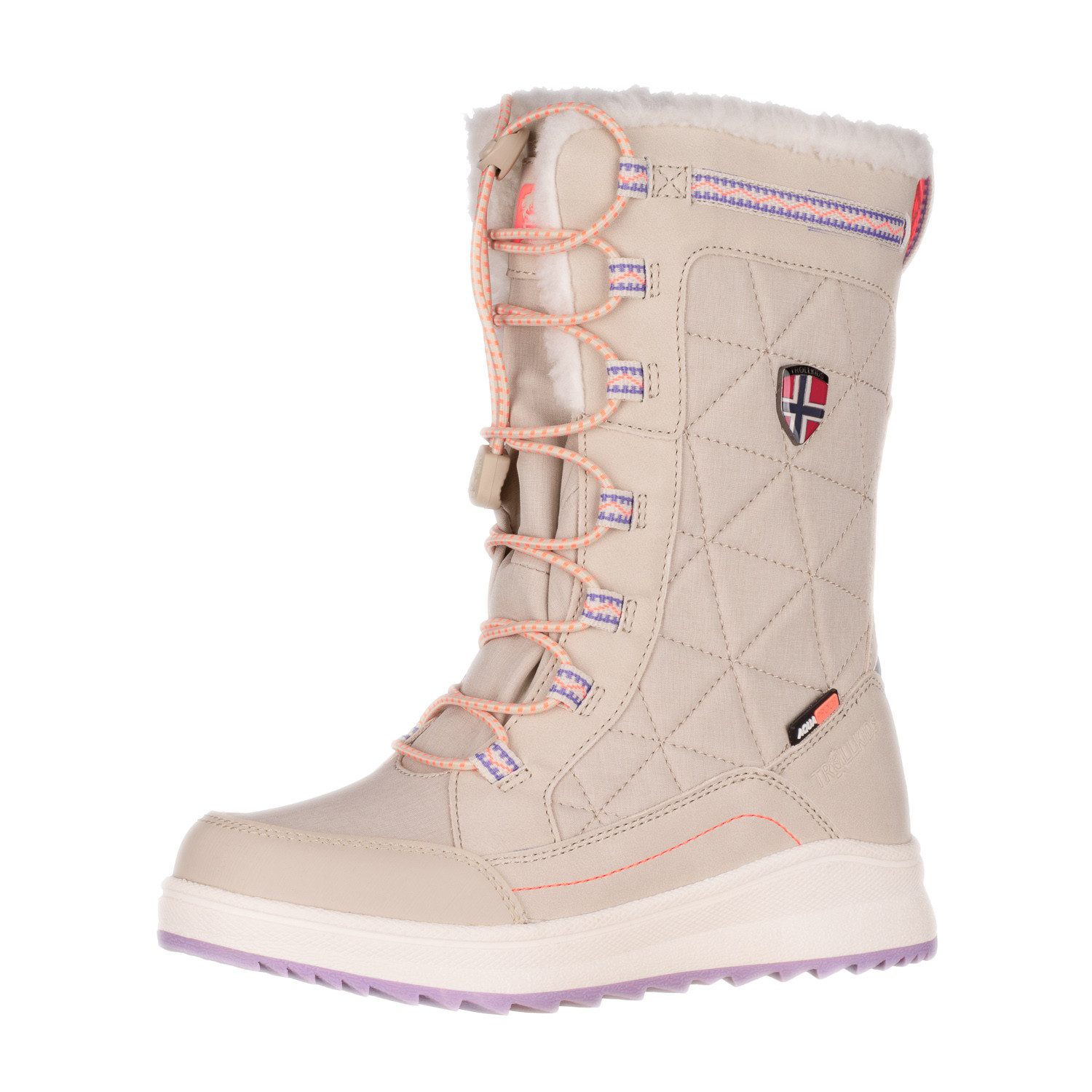 TROLLKIDS GIRLS ARENDAL WINTER BOOTS PRO Winterstiefel wasserdicht, mit profiliertem Gummi-Laufsohlenmaterial, für Kinder